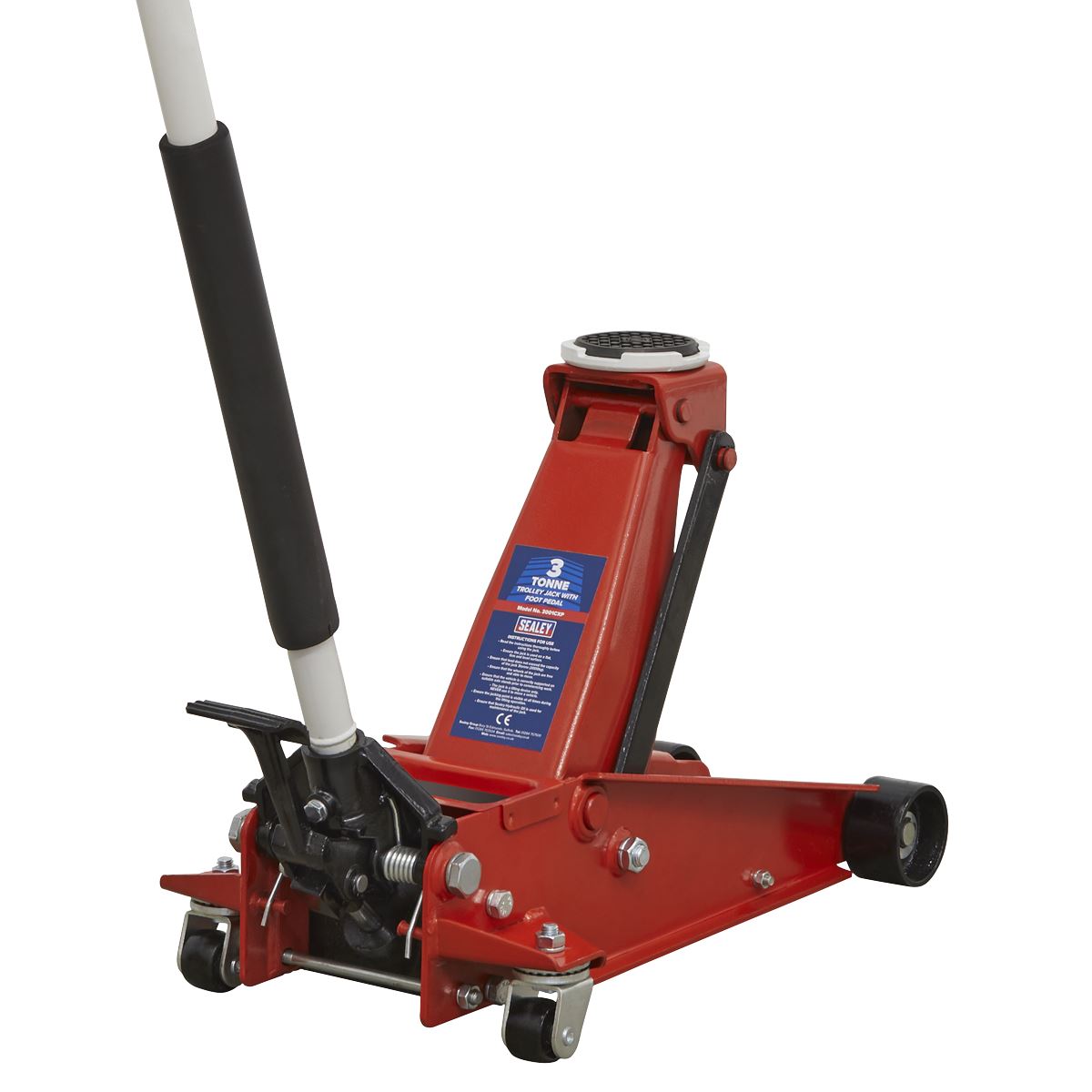 Sealey Trolley Jack 3 Tonne with Foot Pedal