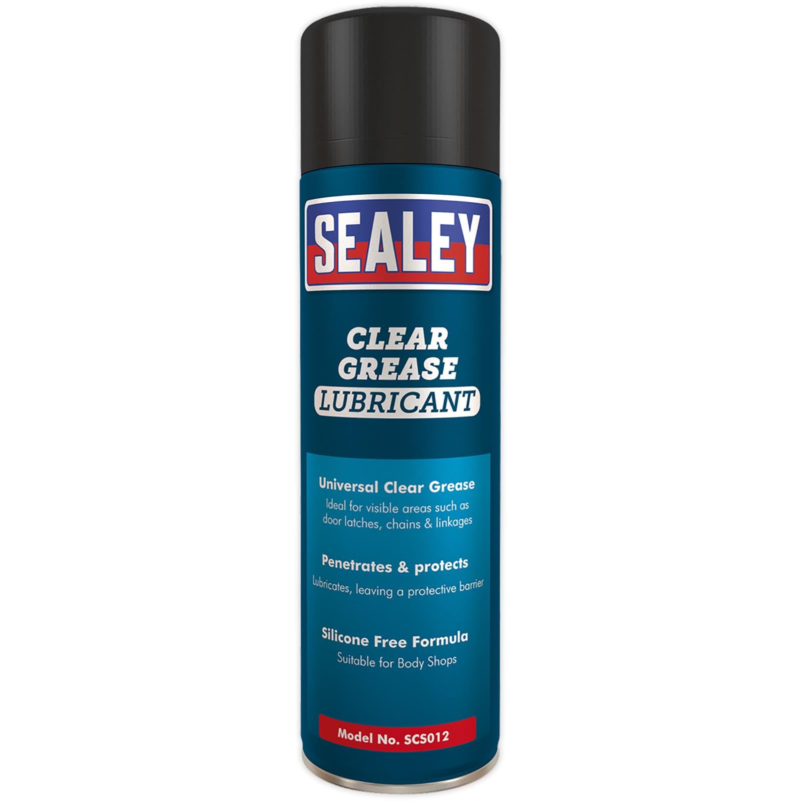Sealey 500ml Clear Spray Grease Lubricant Silicon Free Formula