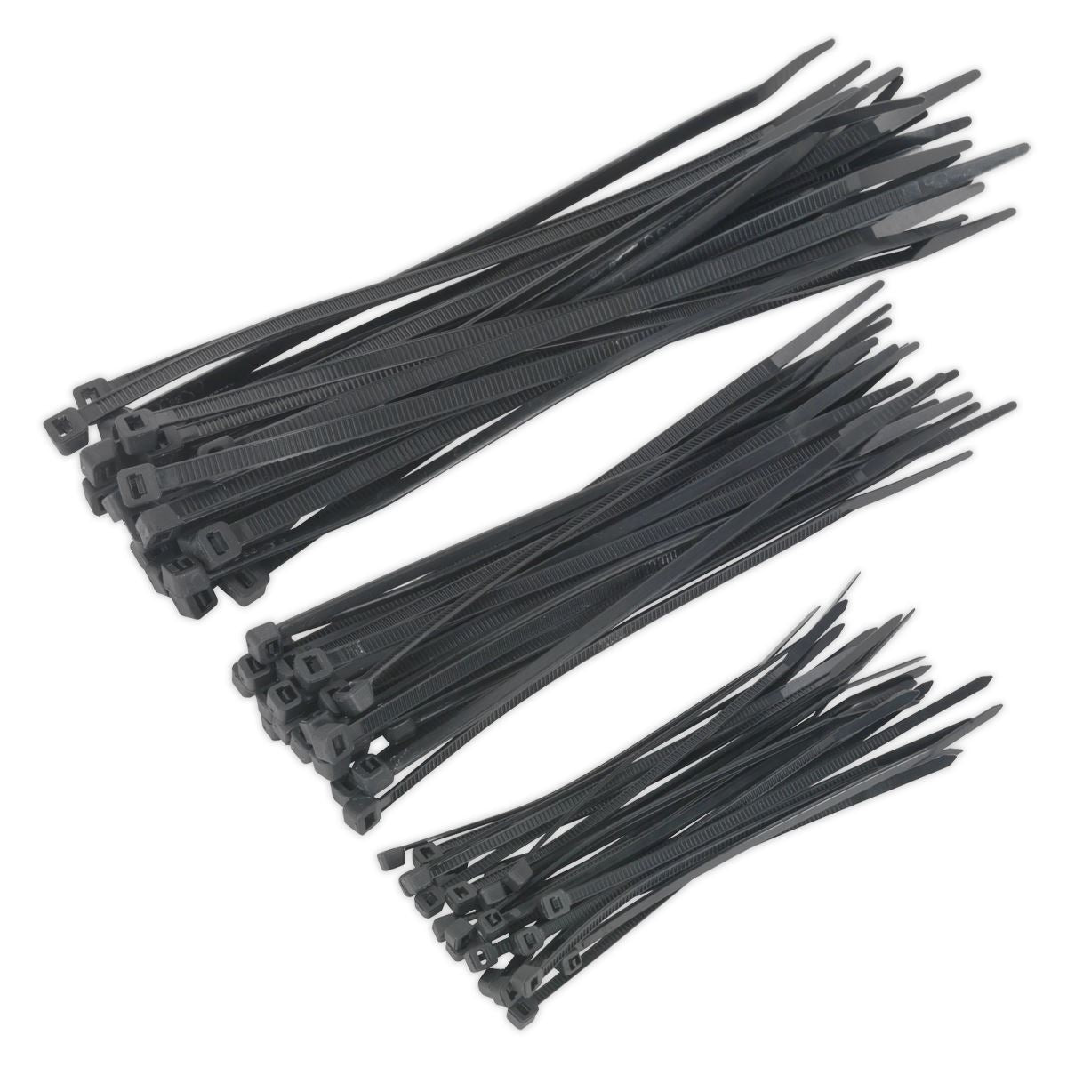 Sealey Cable Tie Assortment Black Pack of 75