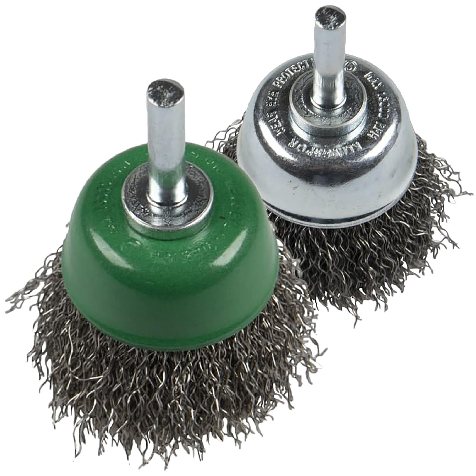 Klingspor Crimped Wire Cup Brush 6mm Shaft 50mm Steel or Stainless Steel BTS600W