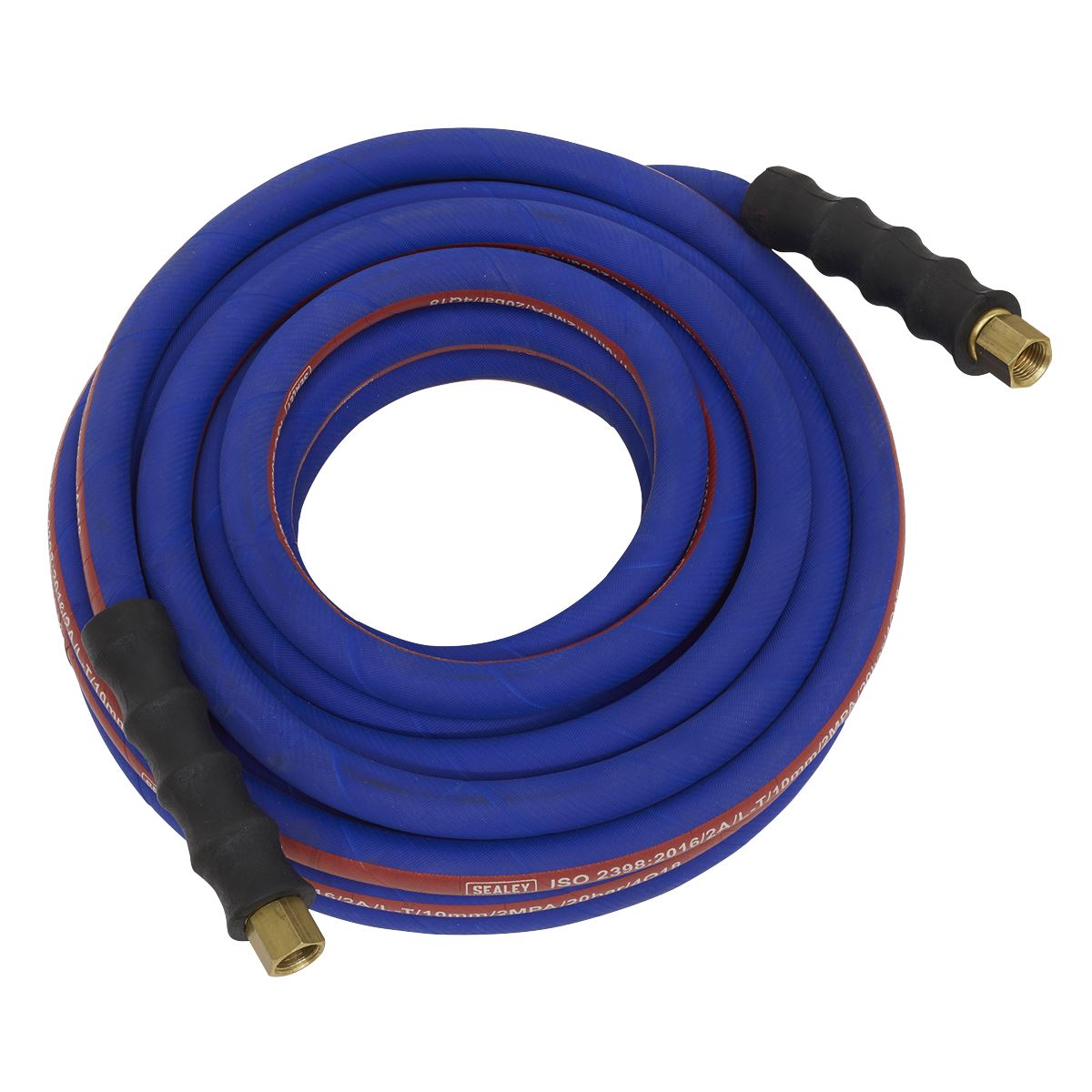 Sealey Air Hose 10m x Ø10mm with 1/4"BSP Unions Extra-Heavy-Duty