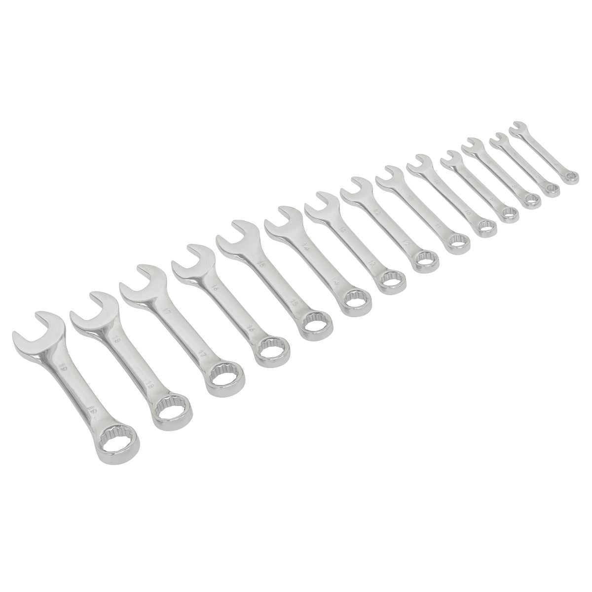 Siegen by Sealey Combination Spanner Set 14pc Stubby