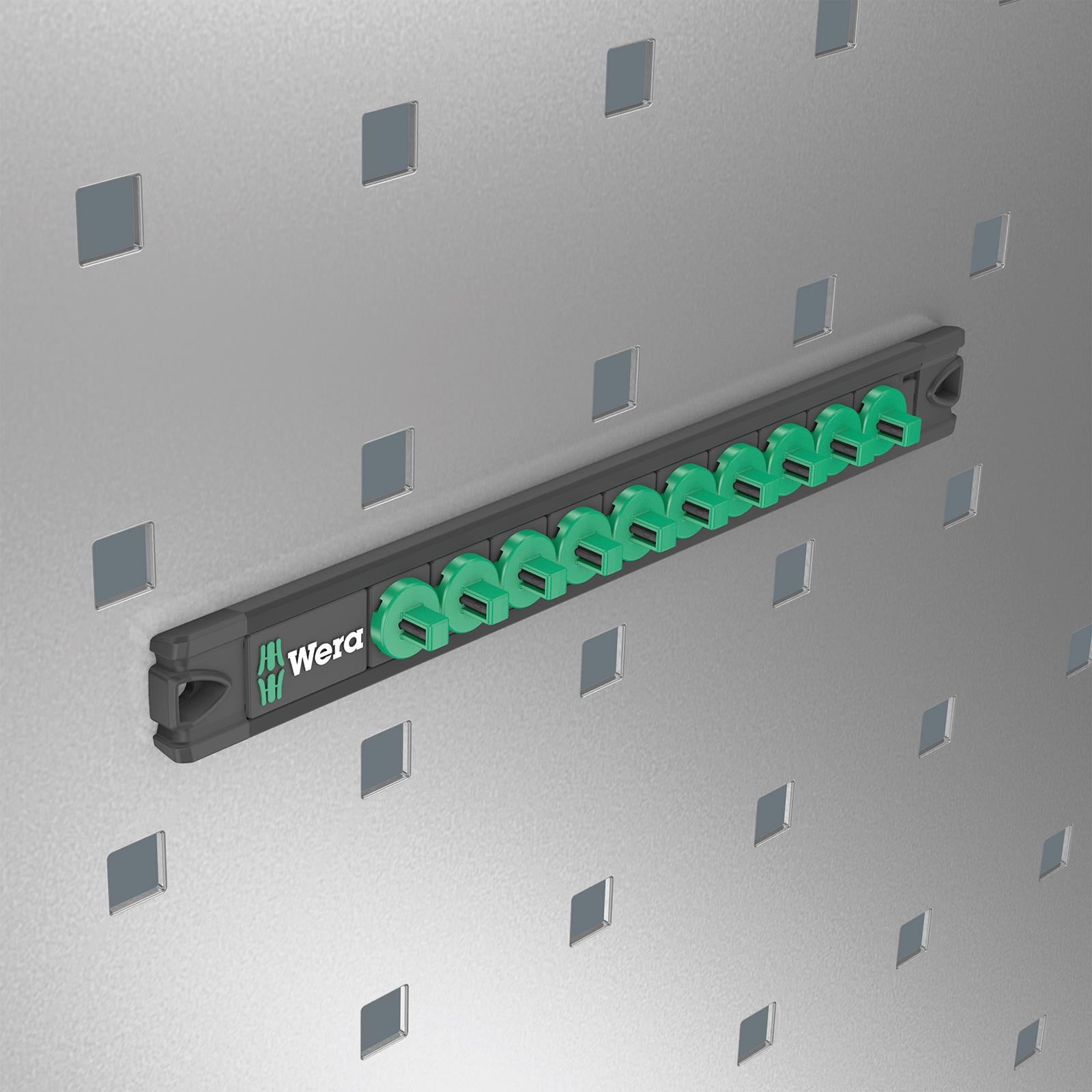 Wera Magnetic Socket Rail 1/4" Drive Twist to Unlock 9600 Empty 10 Socket Capacity 270mm