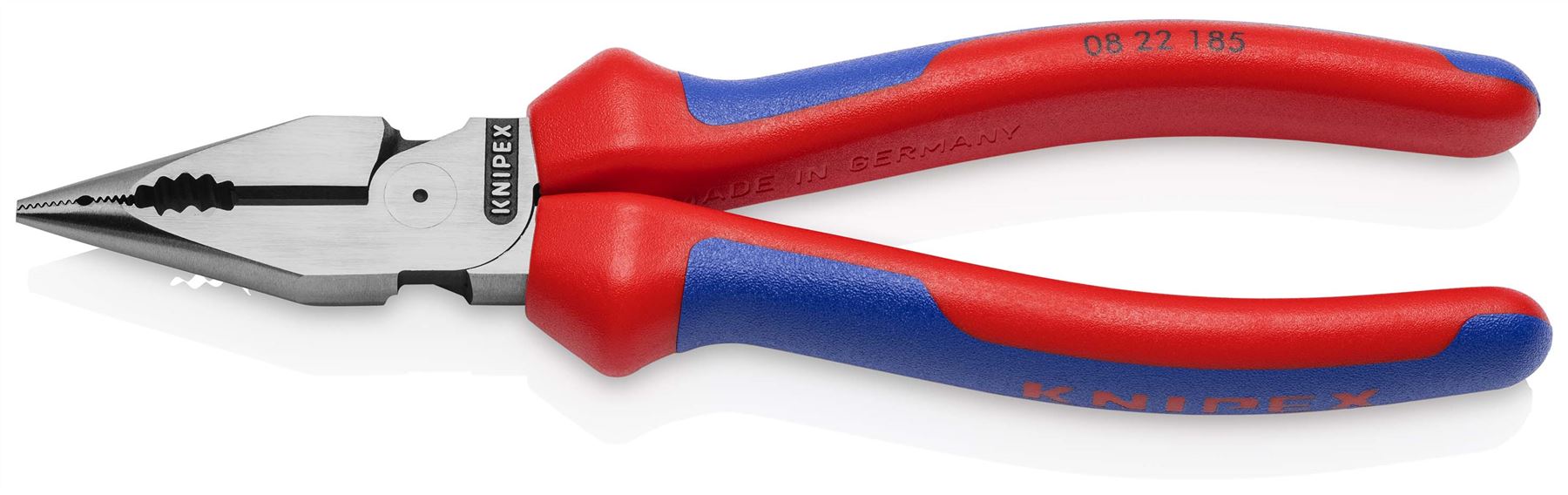 Knipex Needle Nose Combination Pliers 185mm Multi Component Grips 08 22 185