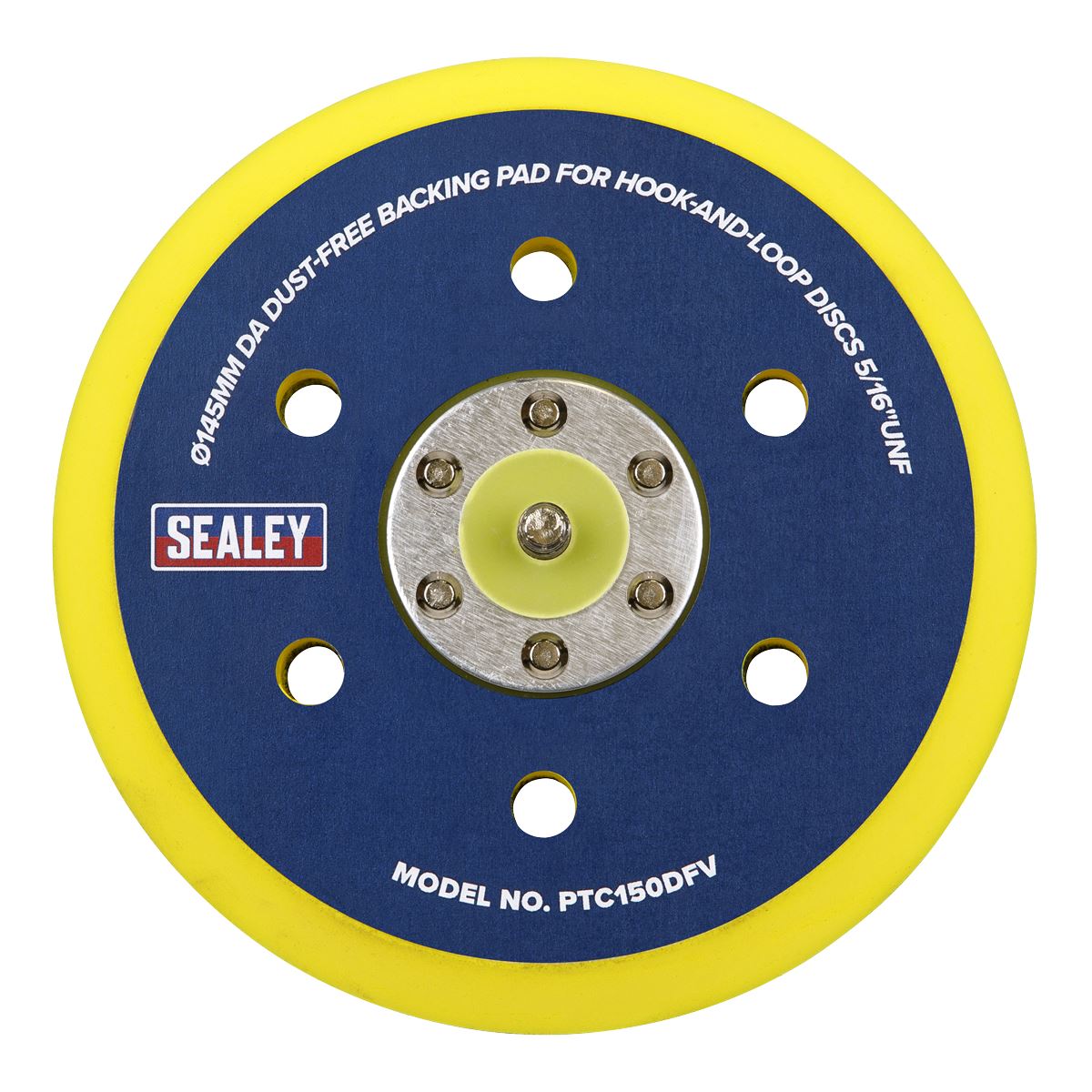 Sealey DA Dust-Free Backing Pad for Hook-and-Loop Discs Ø145mm 5/16"UNF