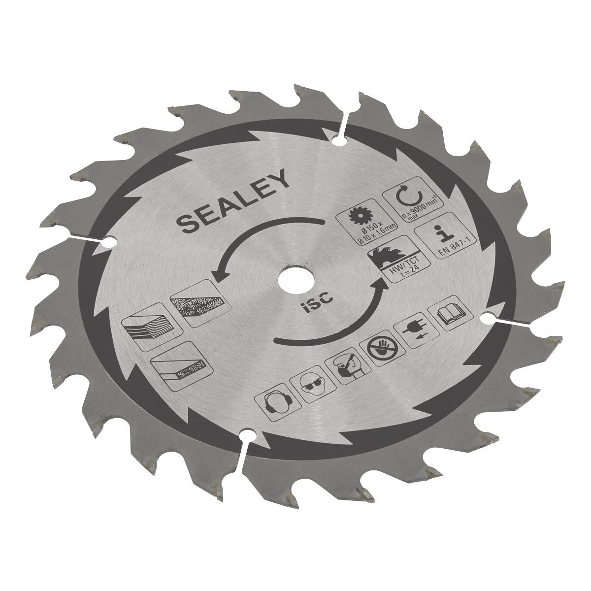 Sealey Cut-Off Saw Blade Ø150 x 1.6mm/Ø10mm 24tpu