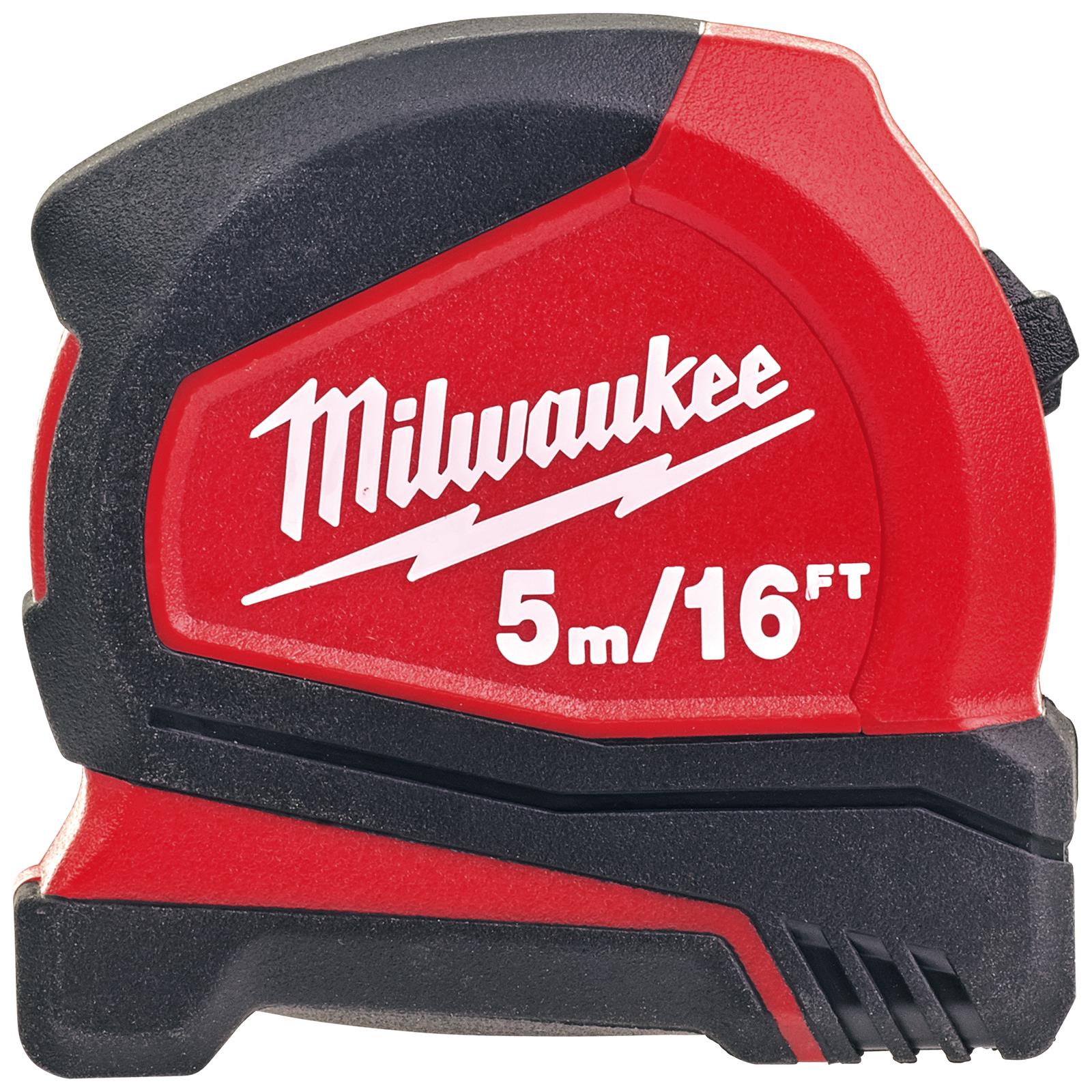 Milwaukee Tape Measure 5m 16ft Metric Imperial Pro Compact Pocket Tape 25mm Blade Width