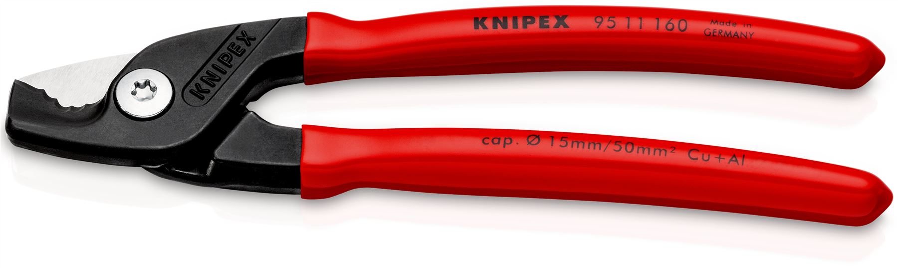 Knipex StepCut Cable Shears Cutting Pliers 15mm Capacity 160mm 95 11 160
