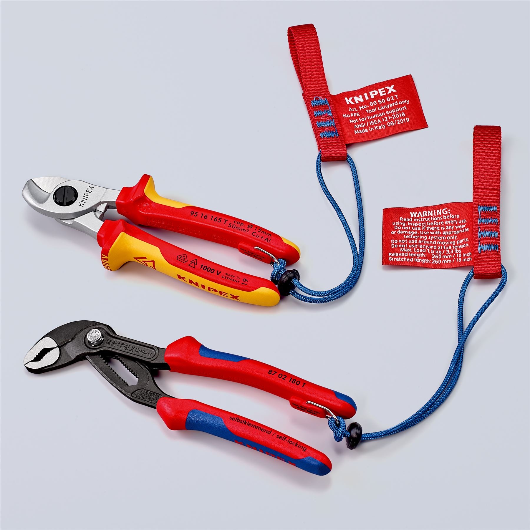 Knipex Tool Tether Adapter Strap 3 Pack Working at Height 1.5kg Max Load 00 50 02 T BK