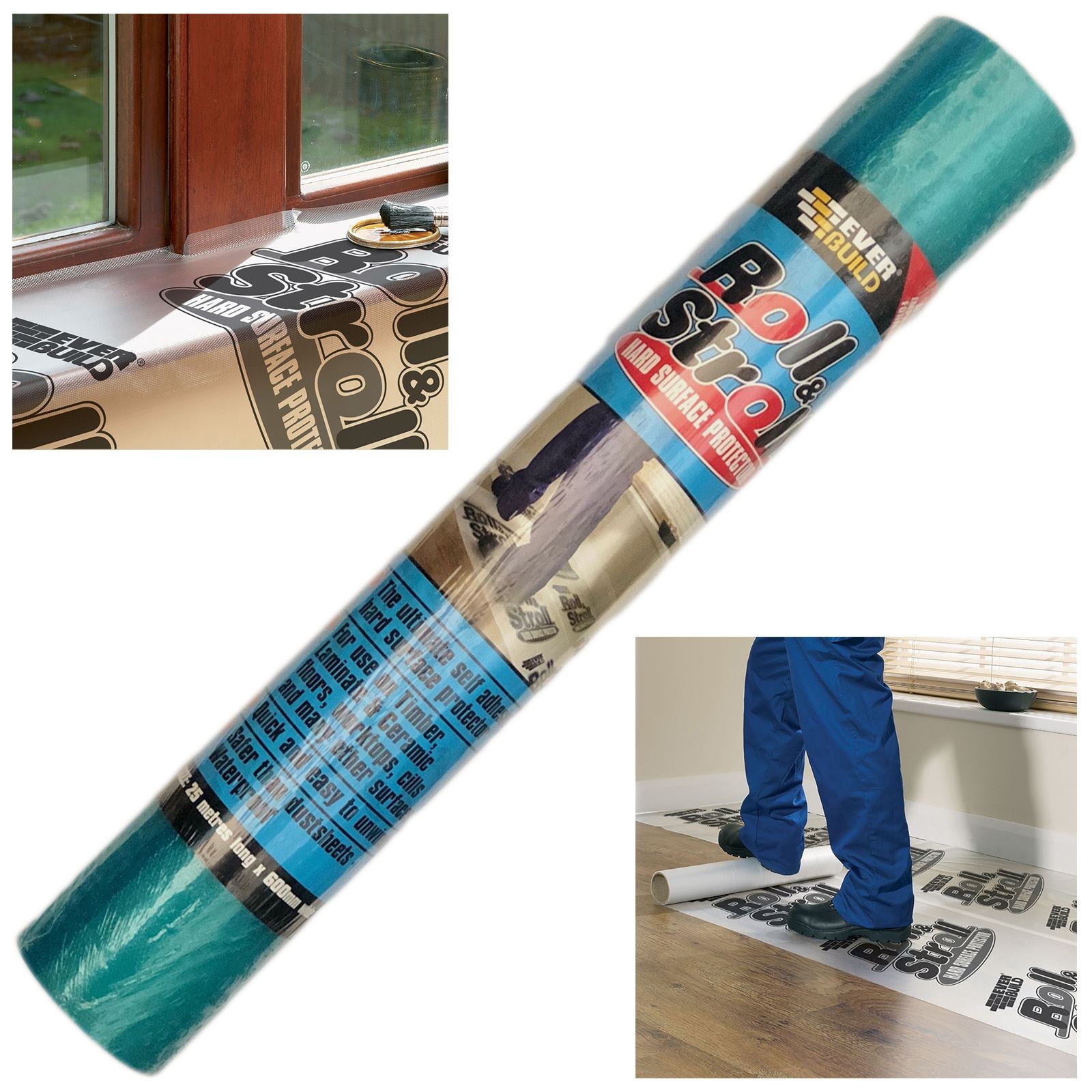 EverBuild Roll and Stroll Hard Surface Floor Protector 600mm x 25m