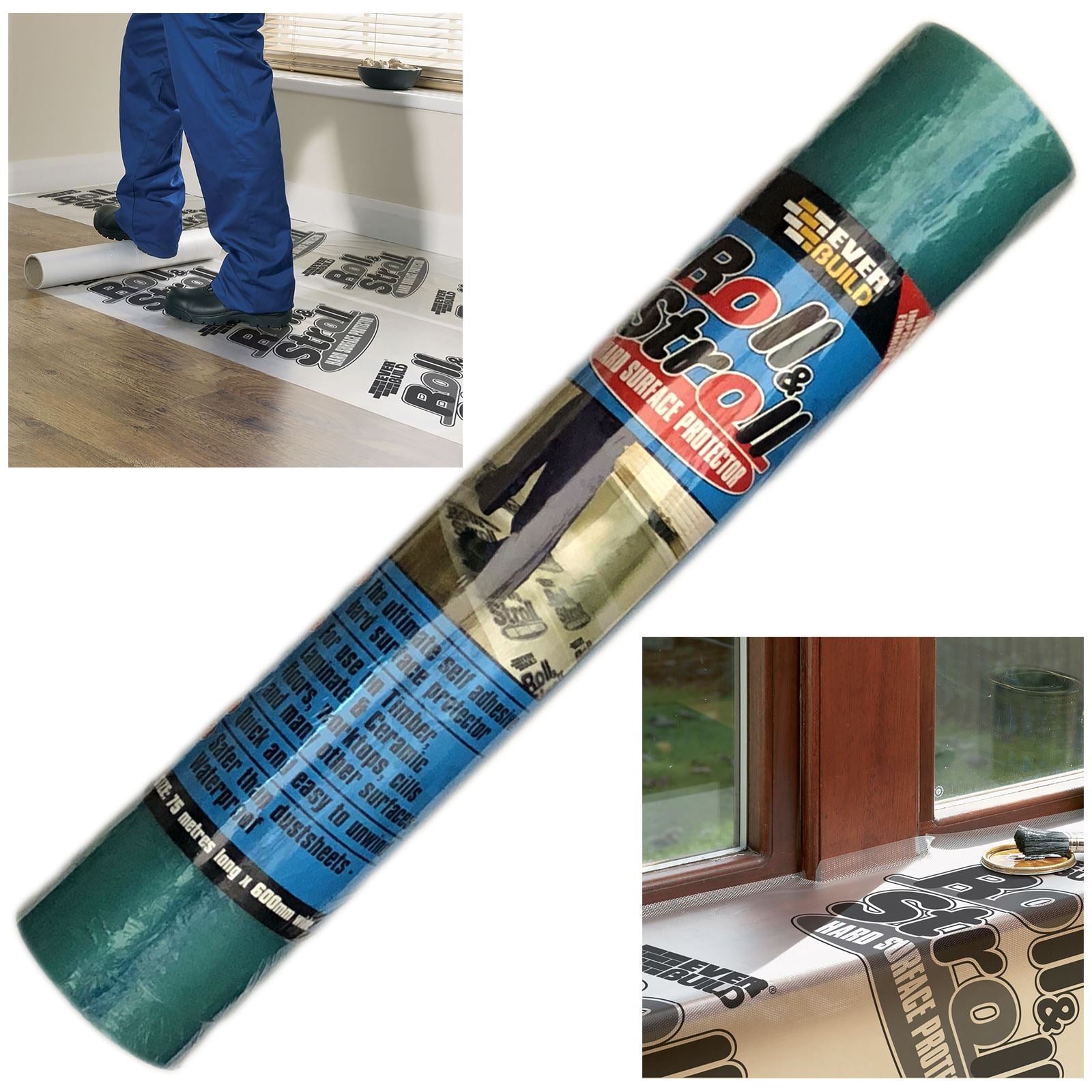 EverBuild Roll and Stroll Hard Surface Floor Protector 600mm x 75m