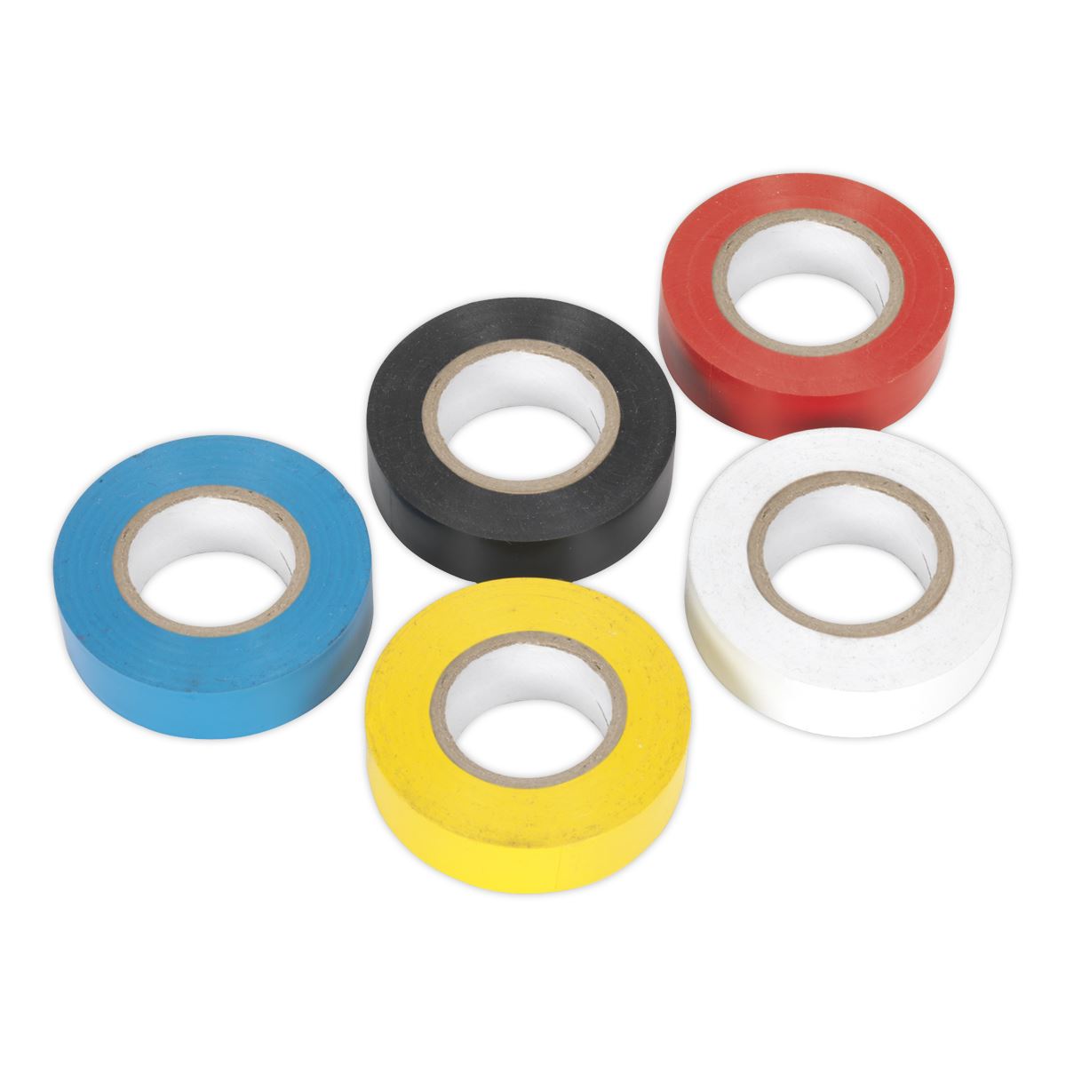 Sealey PVC Insulating Tape 19mm x 20m Mixed Colours Pack of 10