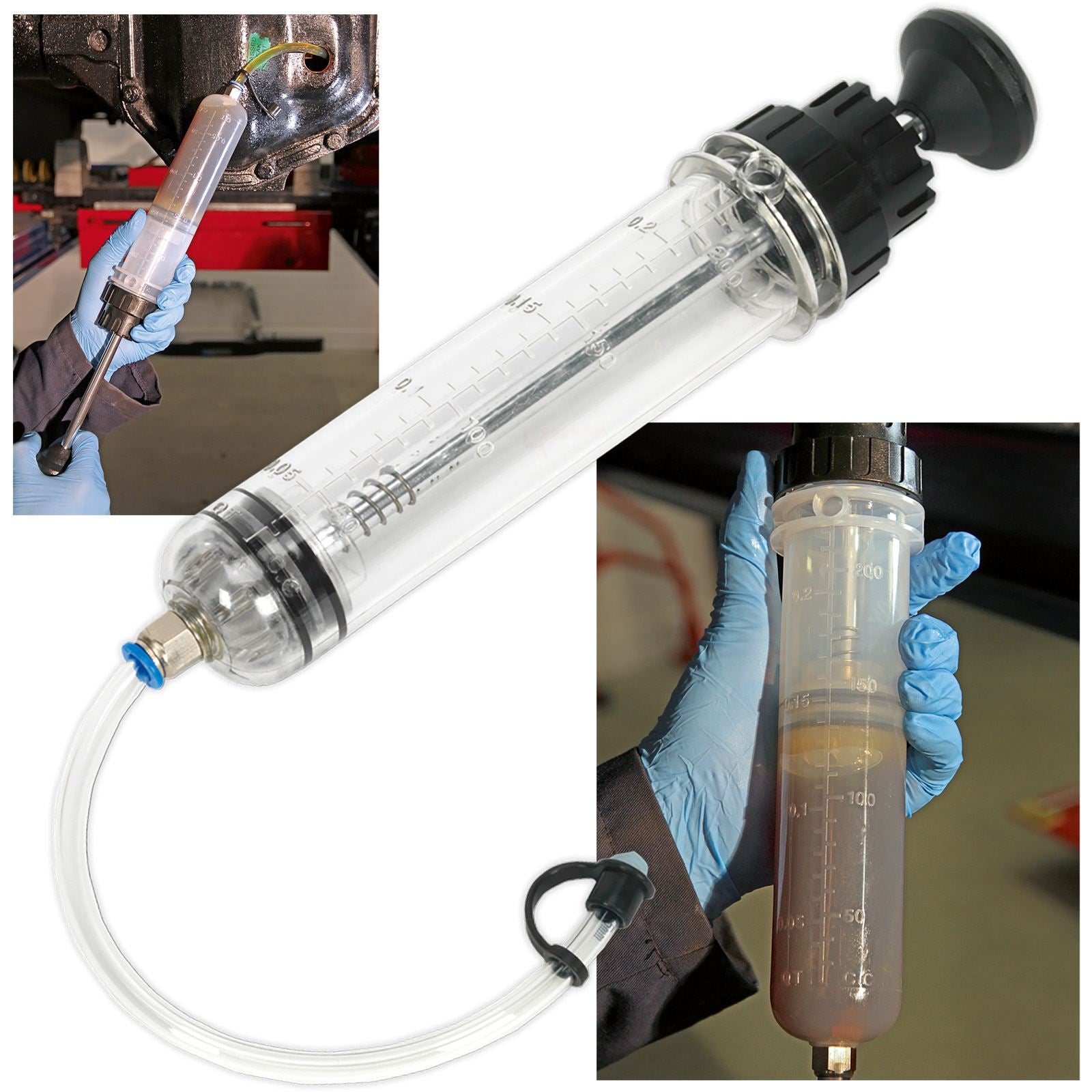 Sealey Oil & Brake Fluid Inspection Syringe 200ml
