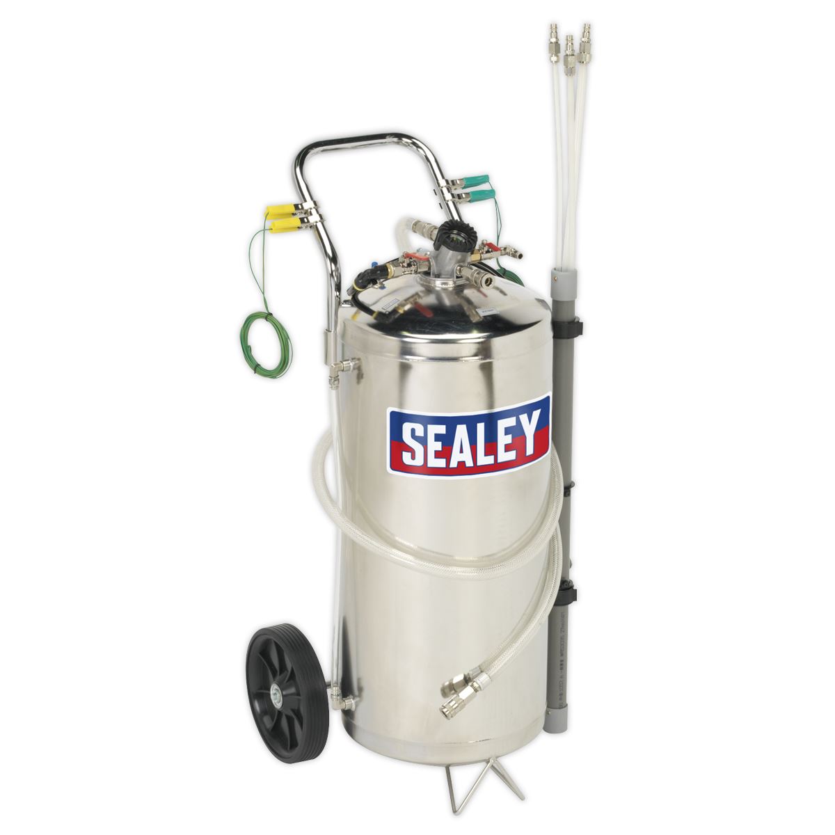 Sealey Air Operated Fuel Drainer 40L Stainless Steel