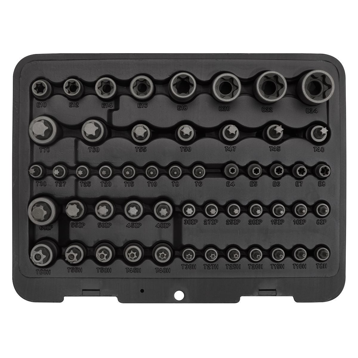 Sealey Premier Torx Master Socket Bit Set Trx-Star S2 Steel 1/4" 3/8" 1/2" Drive
