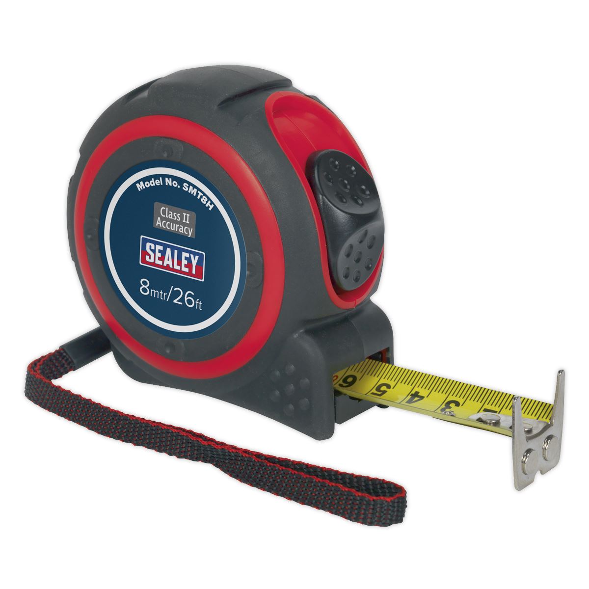 Sealey 5m or 8m Heavy Duty Tape Measure Rubber Body