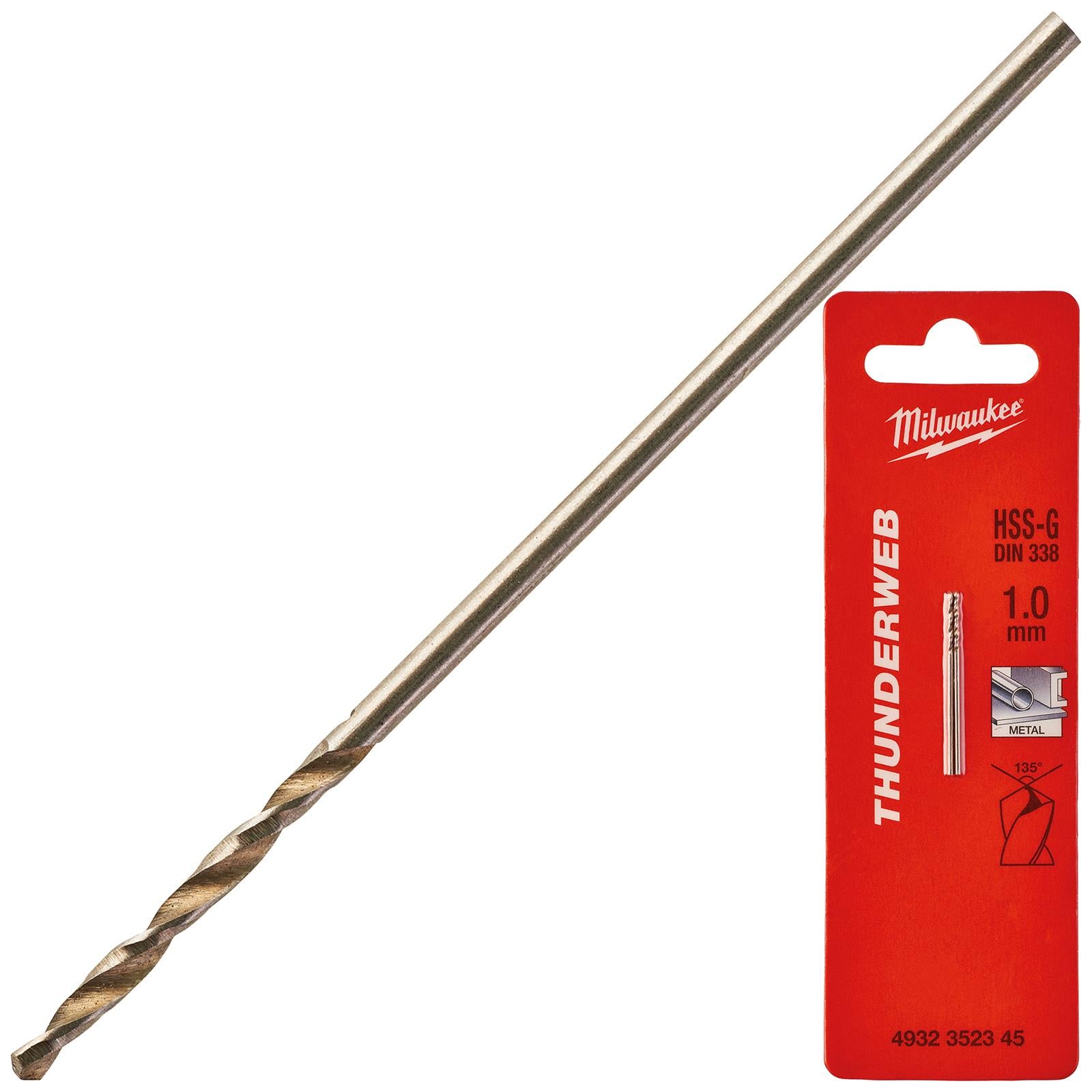 Milwaukee Thunderweb Metal Drill Bits HSS G Ground DIN338 2 Pack 1.0 4