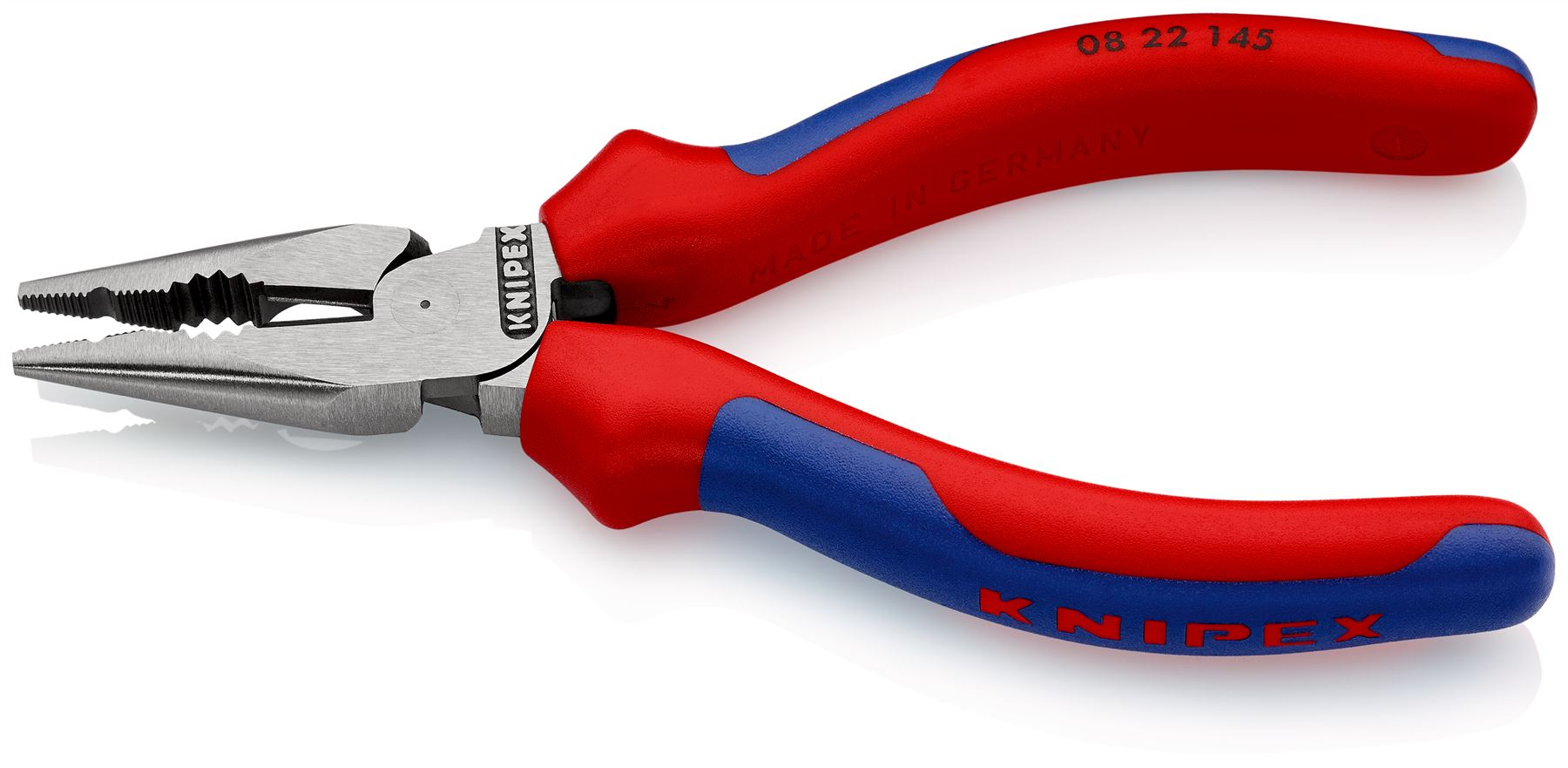 Knipex Needle Nose Combination Pliers 145mm Multi Component Grips 08 22 145