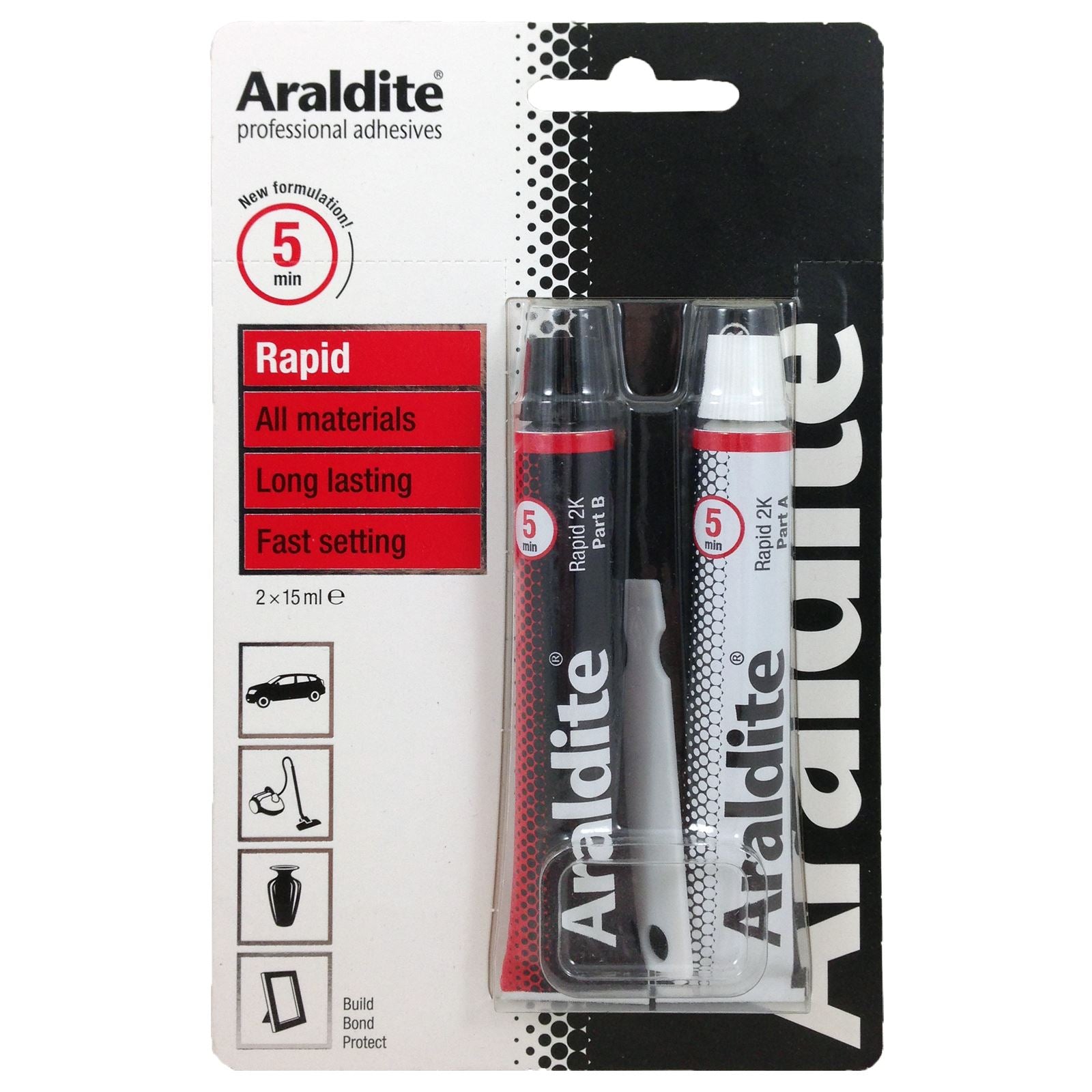Araldite 2 x 15ml Rapid 5 Min Setting Strong Epoxy 2 Part Glue