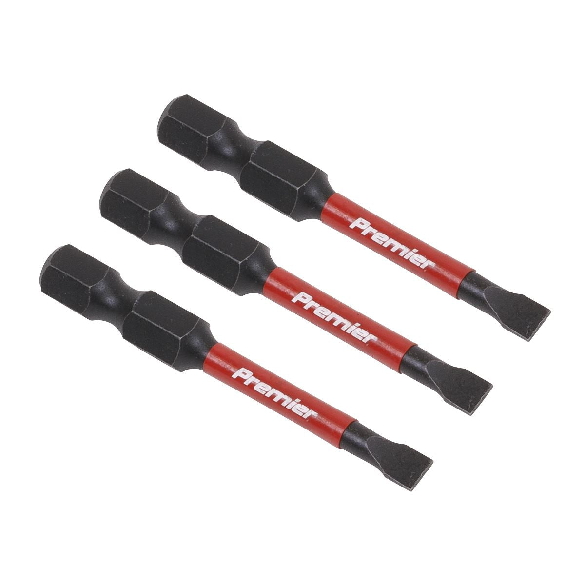 Sealey Premier Slotted 4.5mm Impact Power Tool Bits 50mm - 3pc