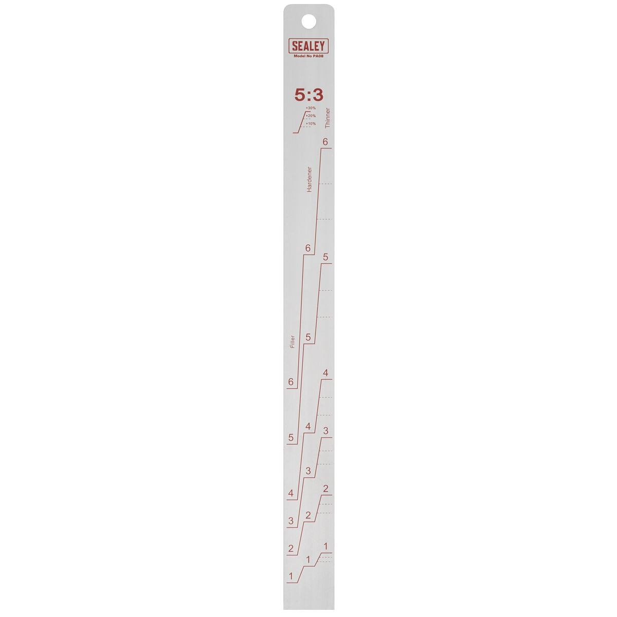 Sealey Aluminium Paint Measuring Stick 5:1/5:3
