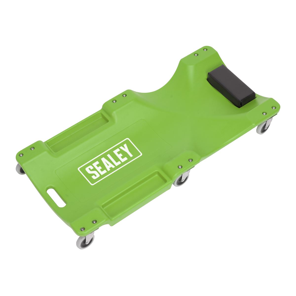 Sealey Composite Creeper with 6 Wheels - Hi-Vis Green