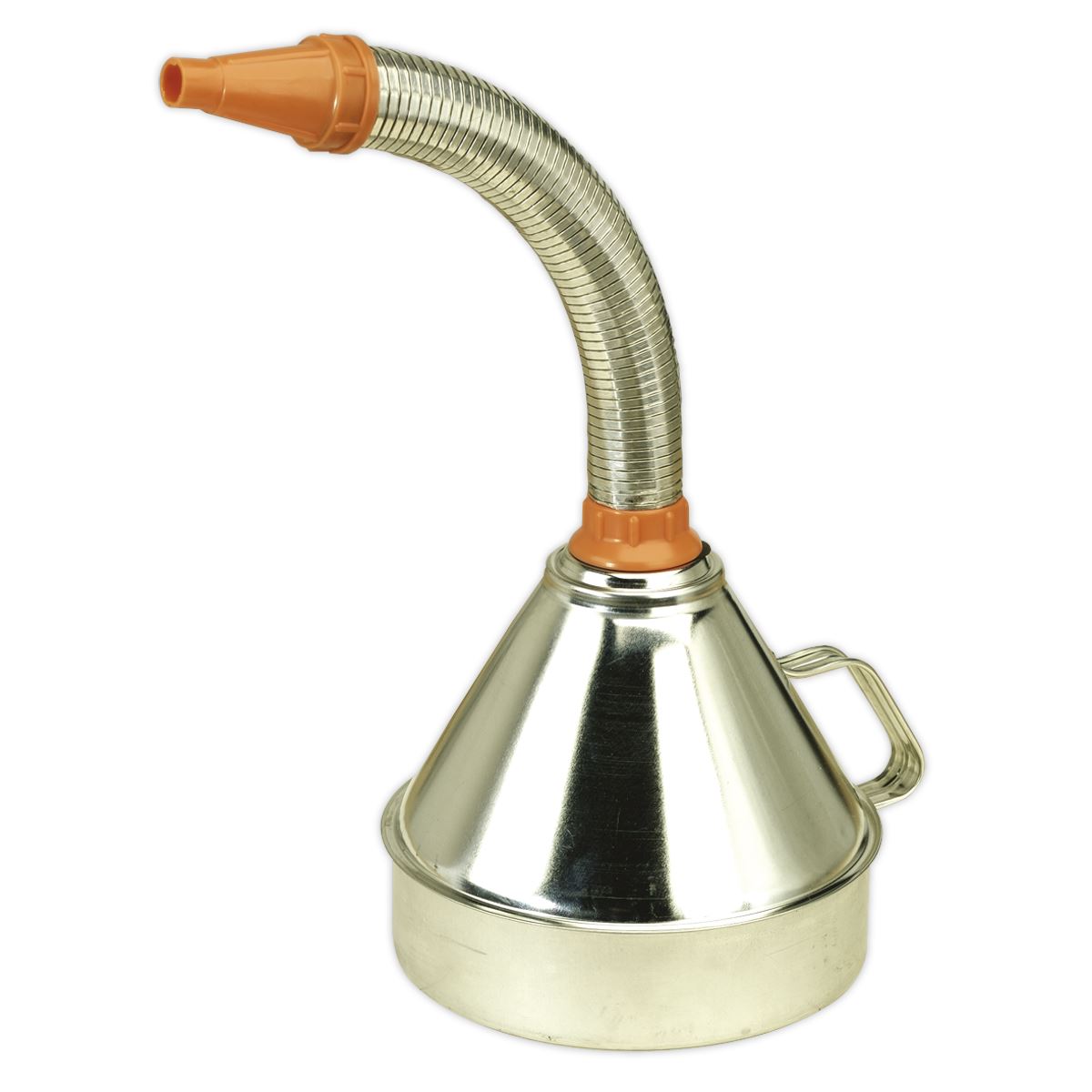 Sealey Funnel Metal with Flexible Spout & Filter Ø200mm
