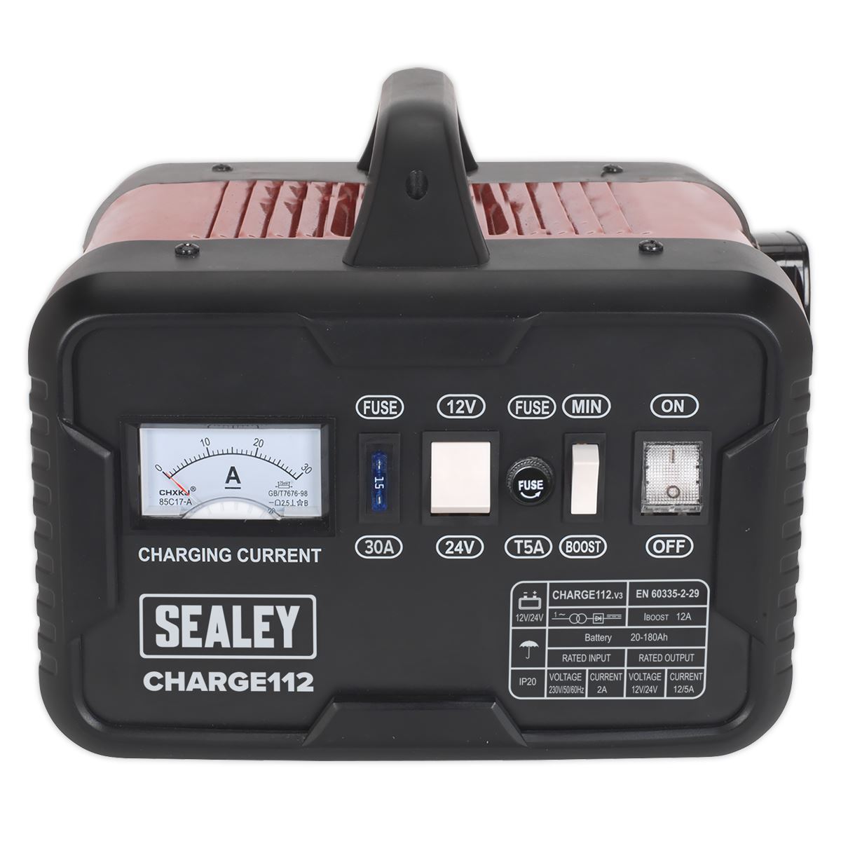 Sealey Battery Charger 16A 12/24V 230V