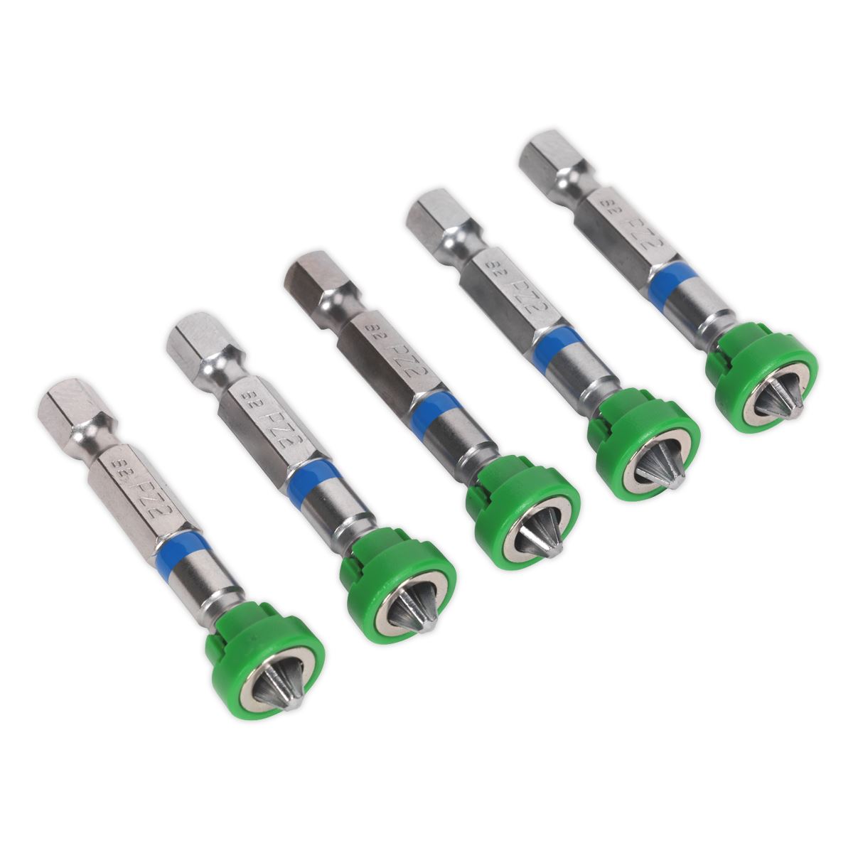 Sealey Screwdriver Bits 5 Pack S2 Steel with Magnetic Holder Pozi Phillips
