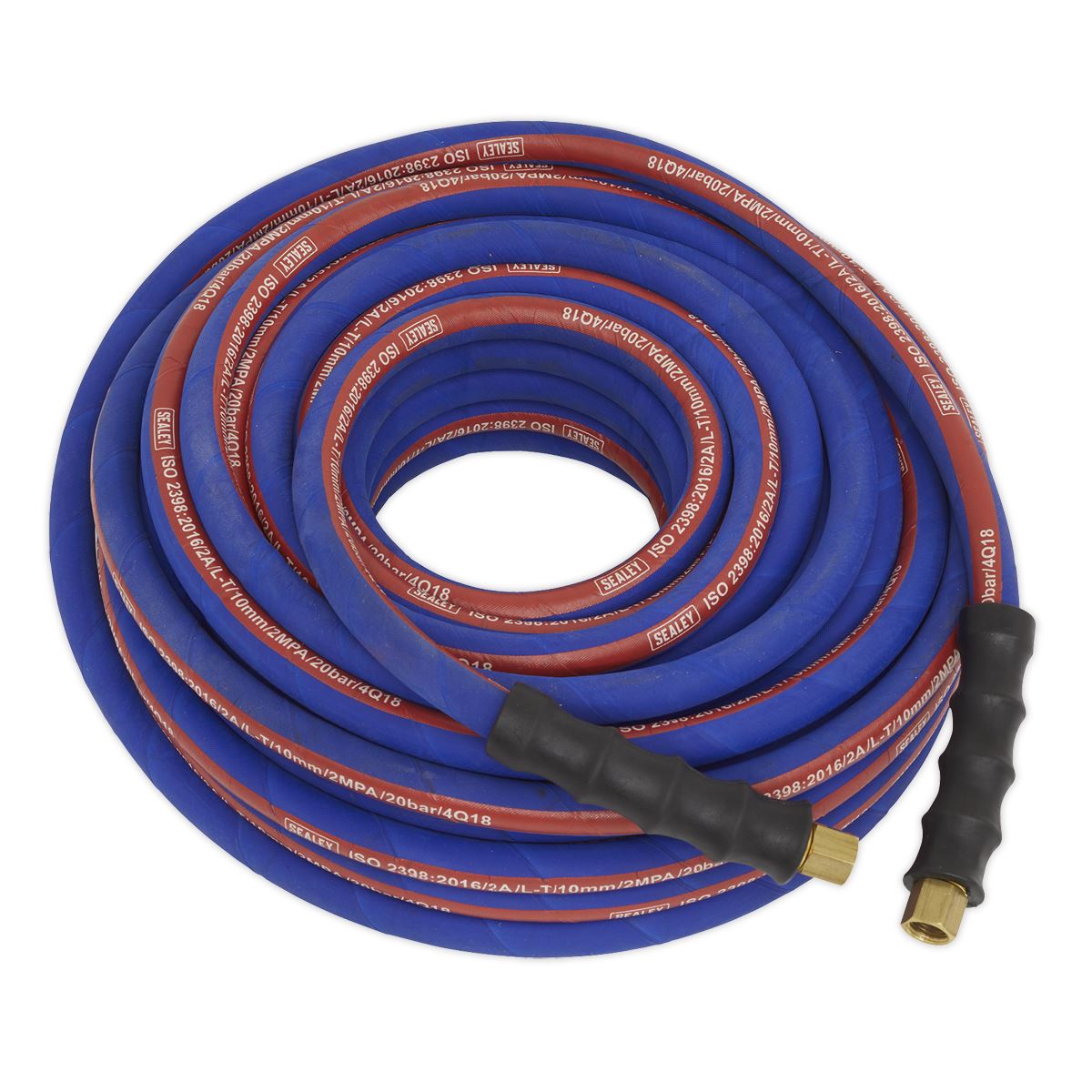 Sealey Air Hose 20m x Ø10mm with 1/4"BSP Unions Extra-Heavy-Duty