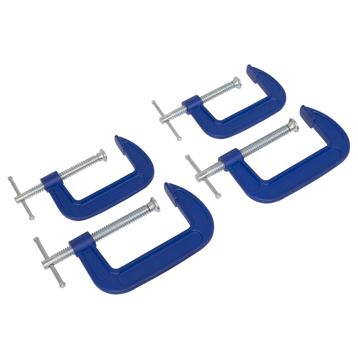 Sealey G-Clamp Set 75mm & 100mm - 4pc