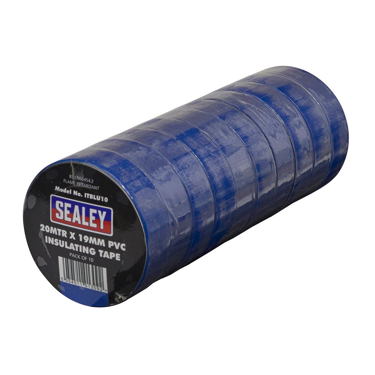 Sealey PVC Insulating Tape 19mm x 20m Blue Pack of 10