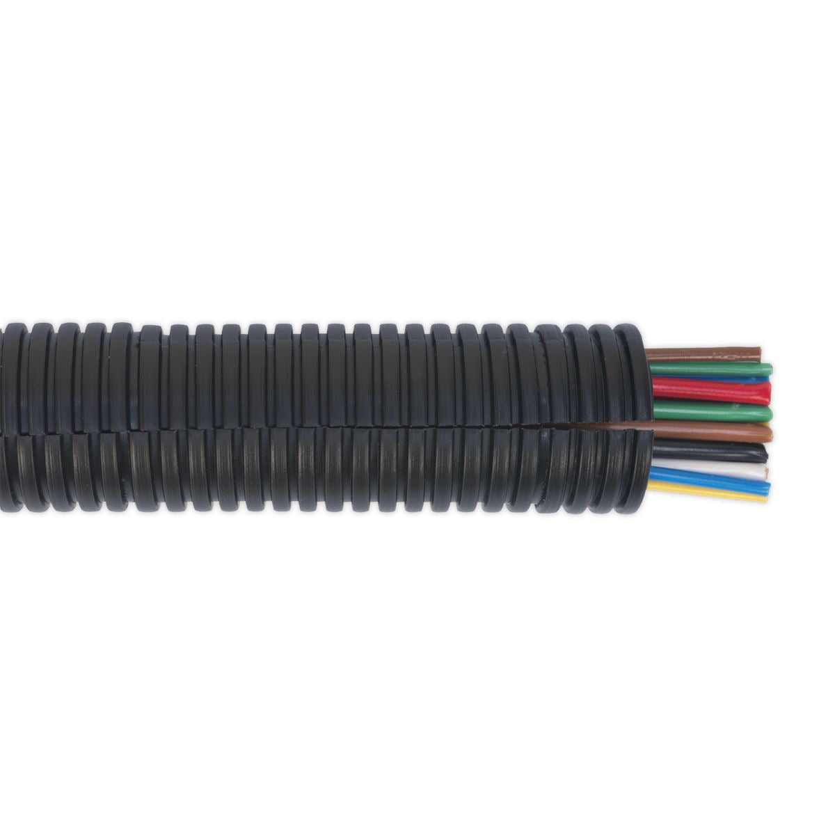 Sealey Convoluted Cable Sleeving Split Ø22-27mm 10m