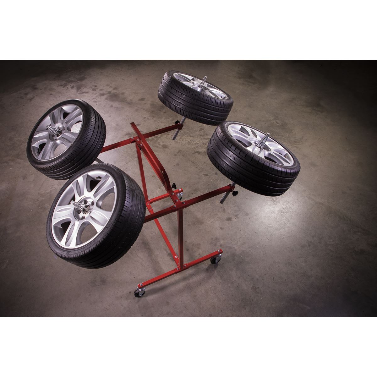 Sealey Alloy Wheel Painting/Repair Stand - 4 Wheel Capacity