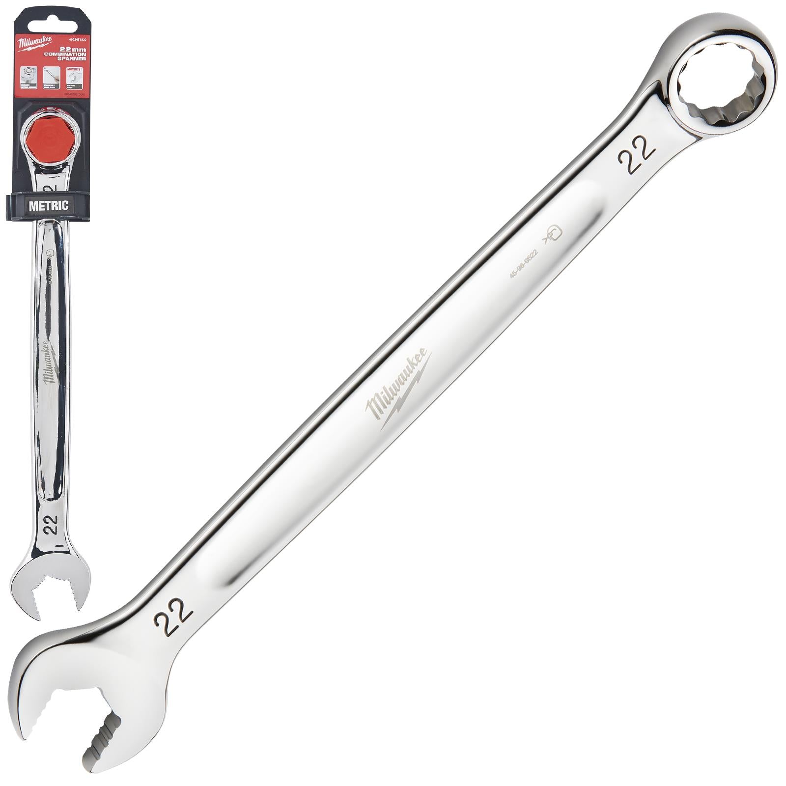 Milwaukee Combination Spanner MAX BITE 22mm Length 295mm