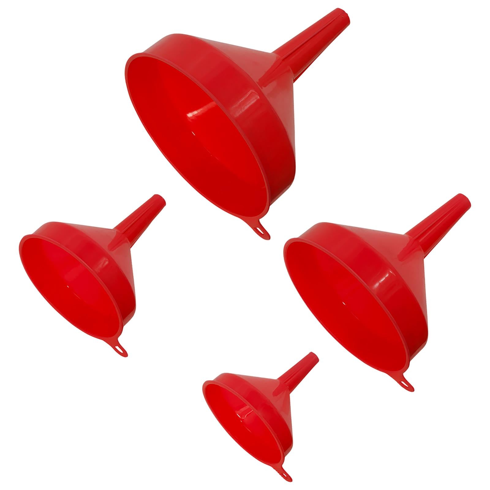 Sealey Funnel Set Fixed Spout 4 Piece 77mmm-138mm