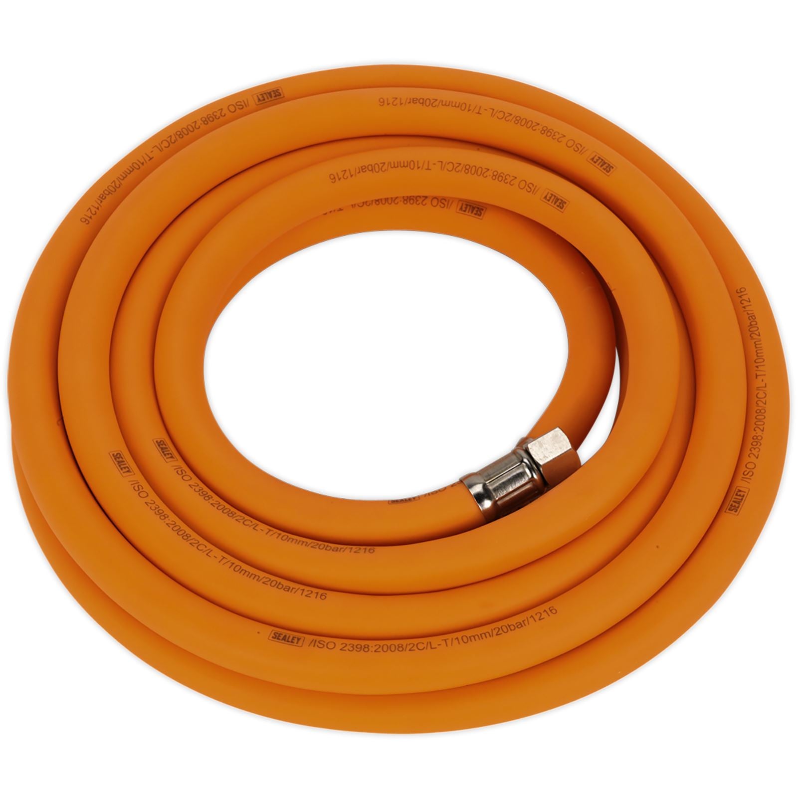 Sealey 5m x Ø10mm Hybrid High Visibility Air Hose with 1/4" BSP Unions