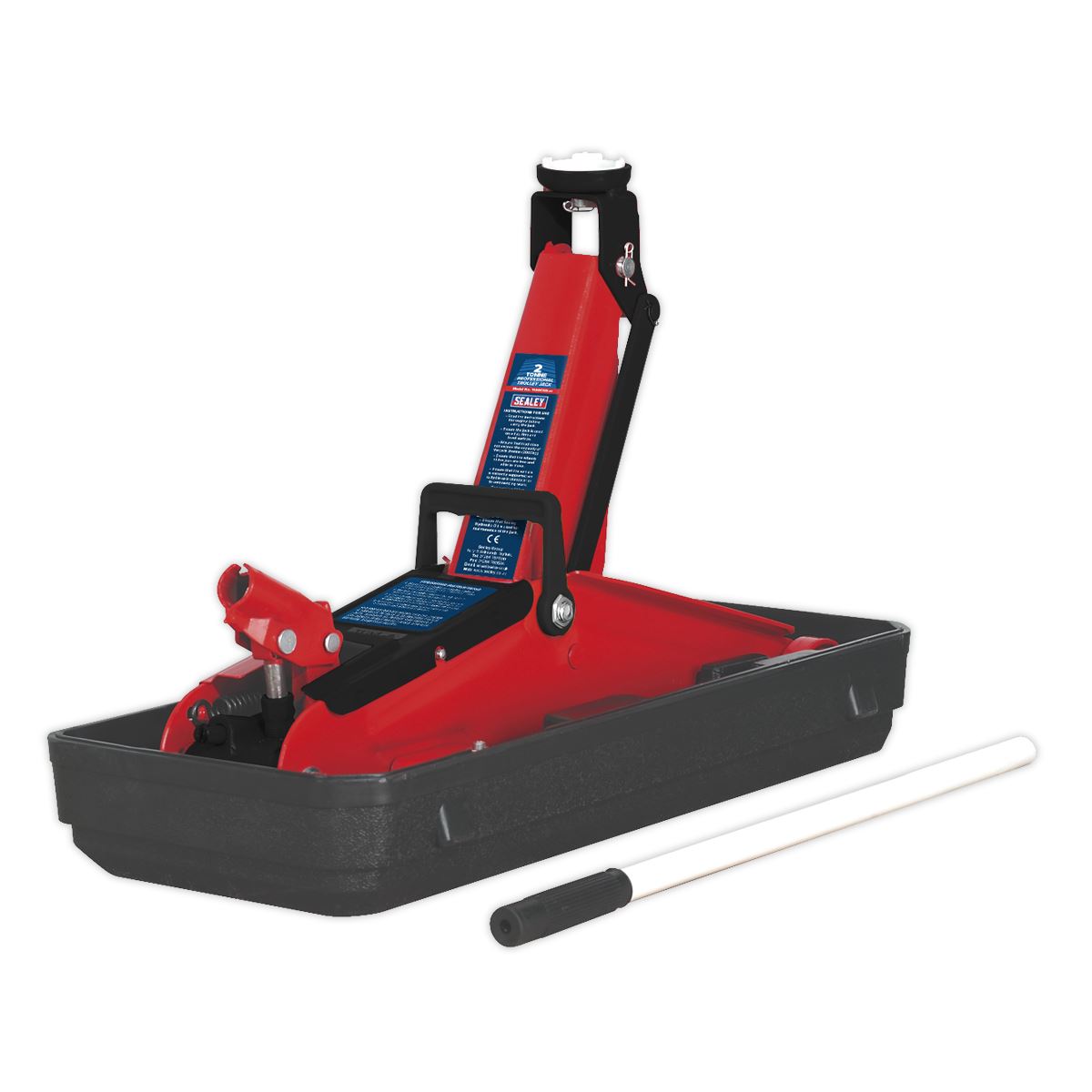 Sealey Trolley Jack 2 Tonne Short Chassis with Storage Case