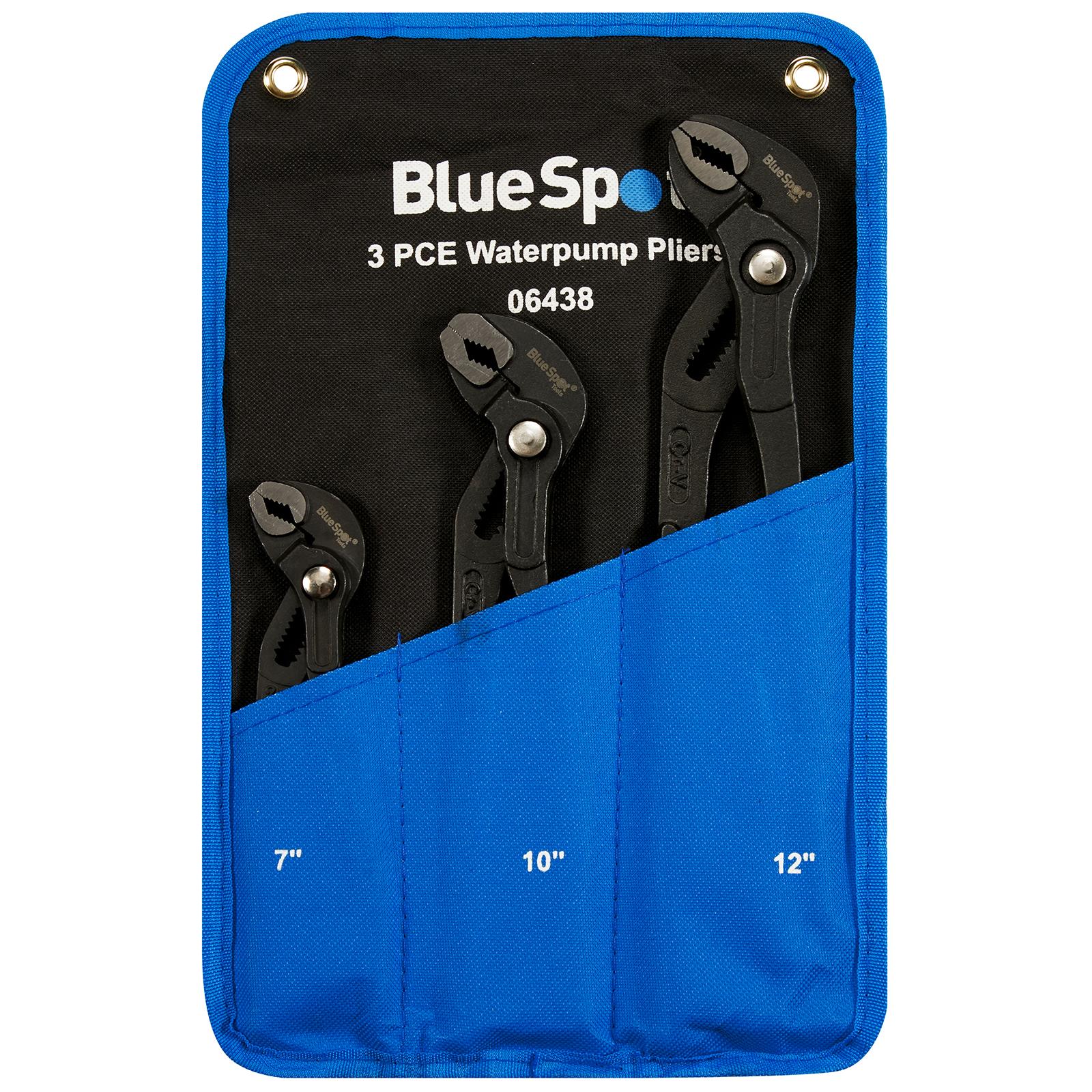 BlueSpot Waterpump Pliers In Wallet 175mm-300mm 3 Piece