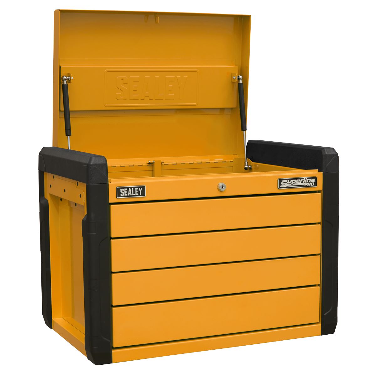 Sealey Superline Pro 4-Drawer Push-to-Open Topchest with Ball-Bearing Slides - Orange
