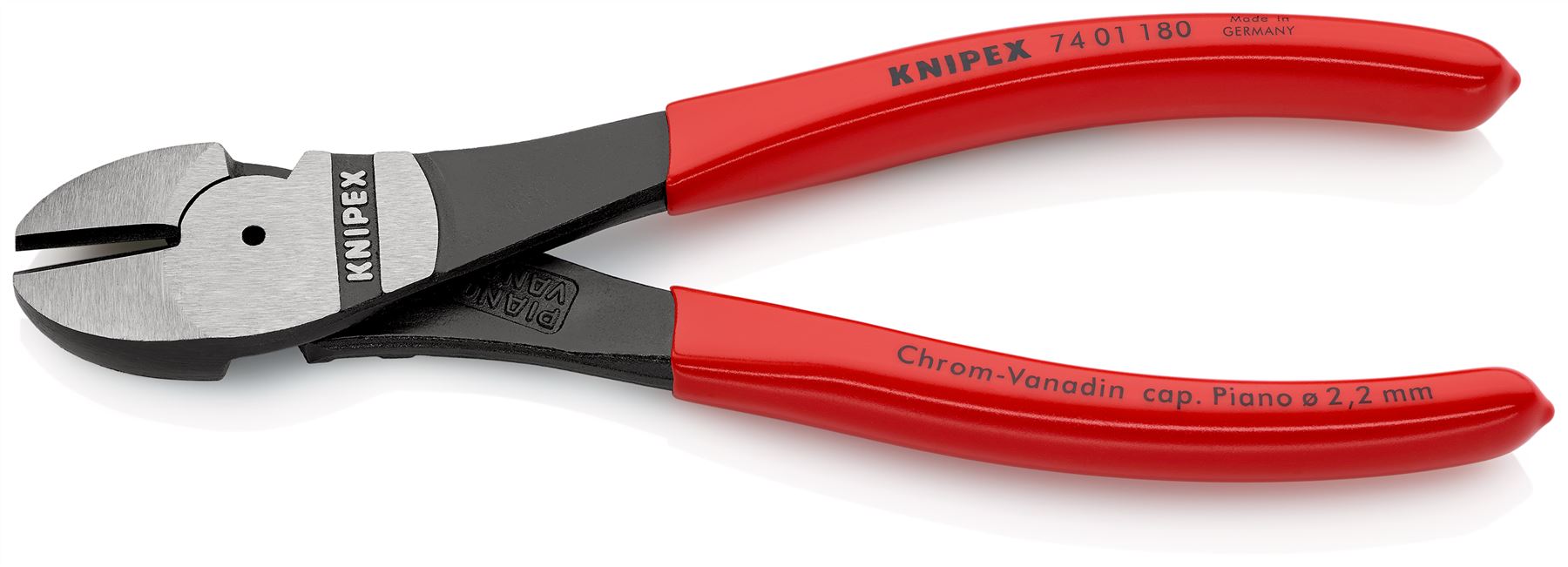 Knipex High Leverage Diagonal Side Cutting Pliers 180mm 74 01 180