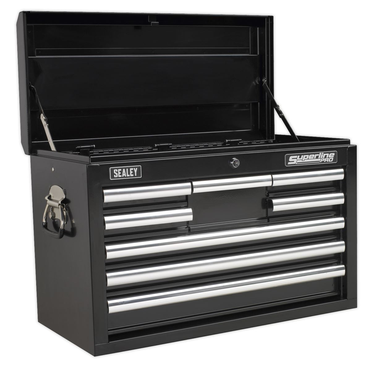 Sealey Superline Pro Topchest 8 Drawer with Ball-Bearing Slides - Black