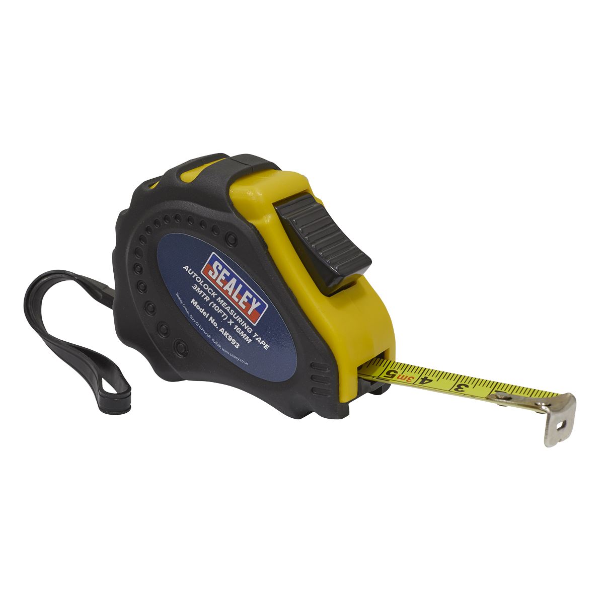 Sealey Auto Lock Tape Measure 3m(10ft) x 16mm - Metric/Imperial
