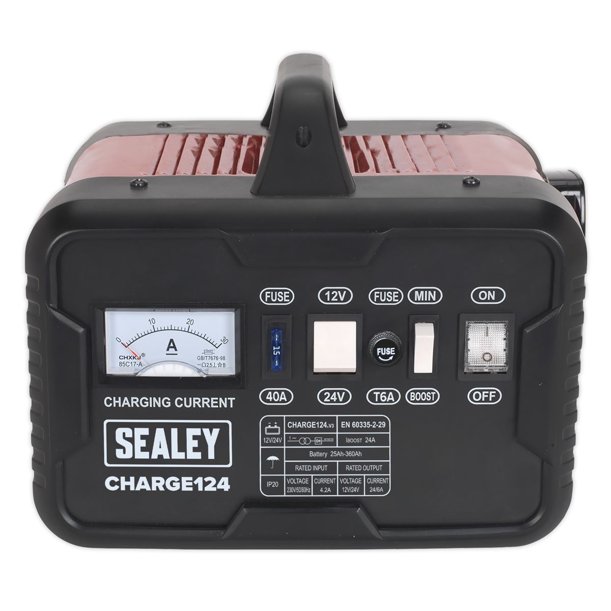 Sealey Battery Charger 28A 12/24V 230V