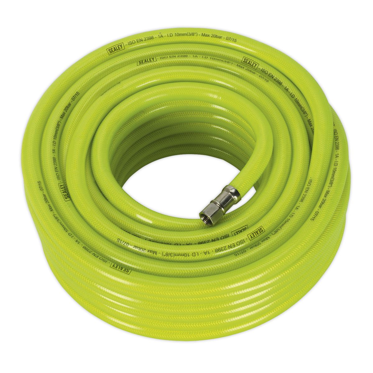 Sealey Air Hose High-Visibility 20m x Ø10mm with 1/4"BSP Unions