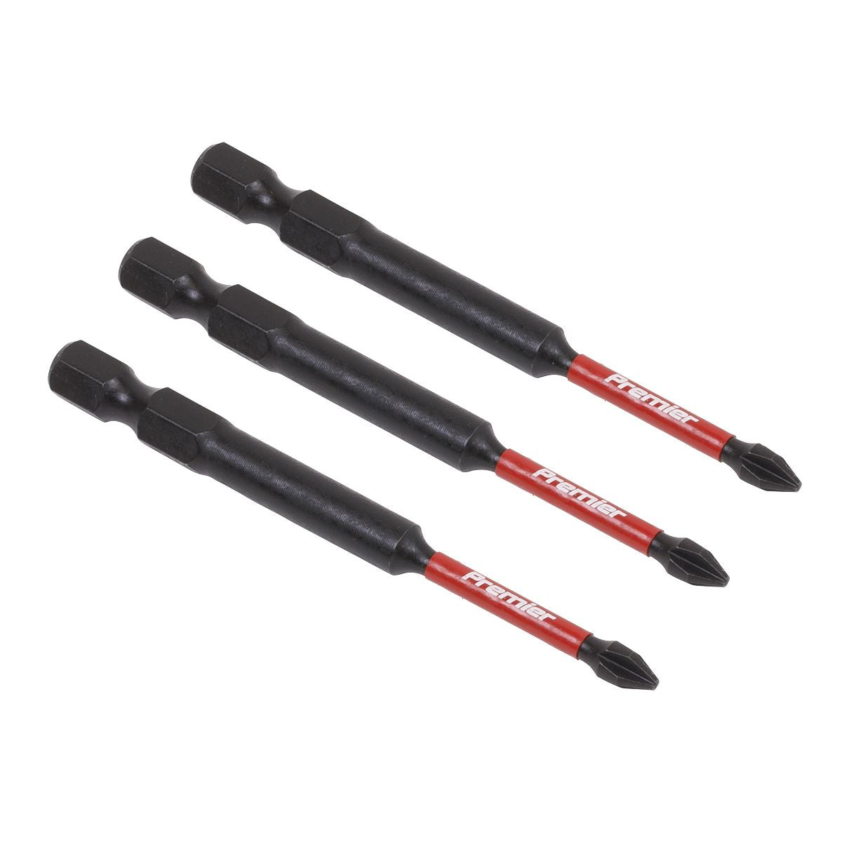 Sealey Premier Phillips #1 Impact Power Tool Bits 75mm - 3pc