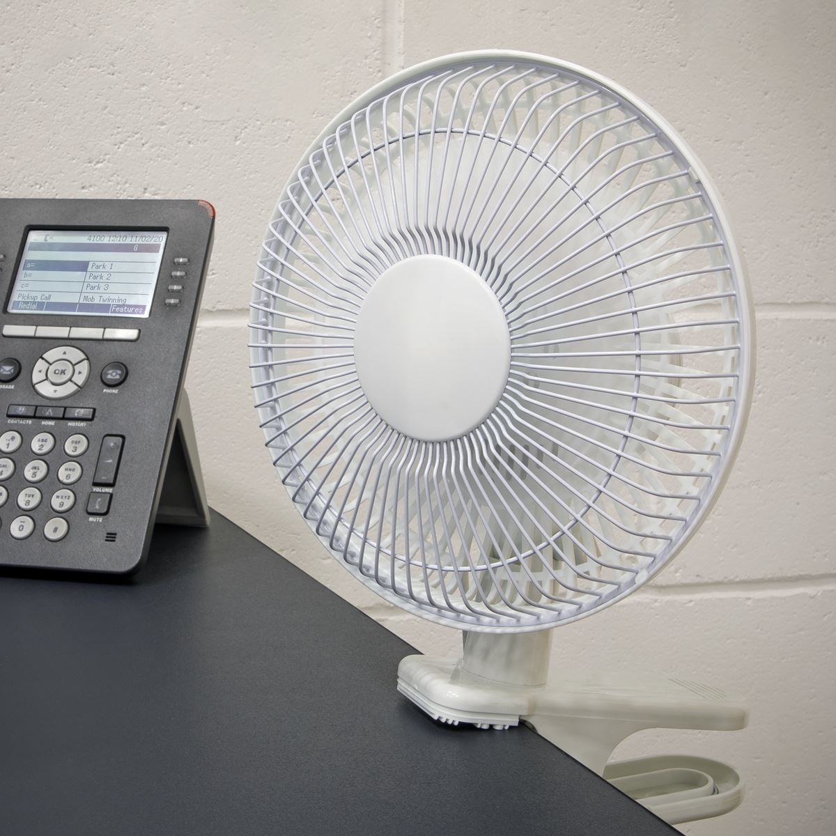 Sealey 8" Clip-On Fan 2-Speed 230V Desk Table Air Conditioning Tilt Swivel Head