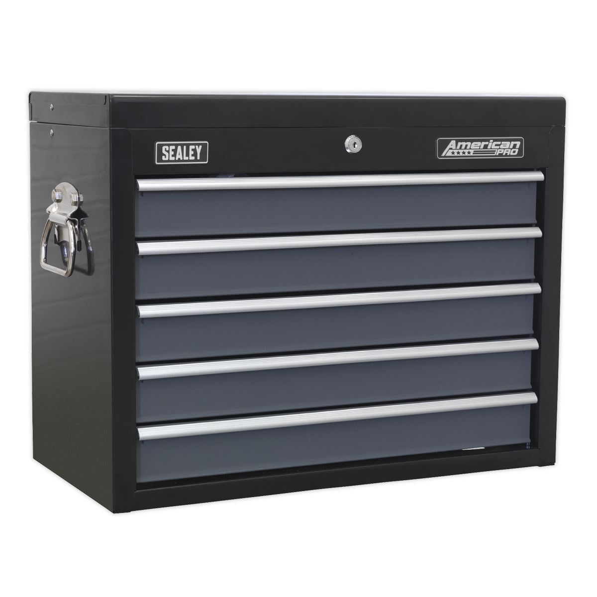 Sealey American Pro Topchest 5 Drawer with Ball-Bearing Slides - Black/Grey