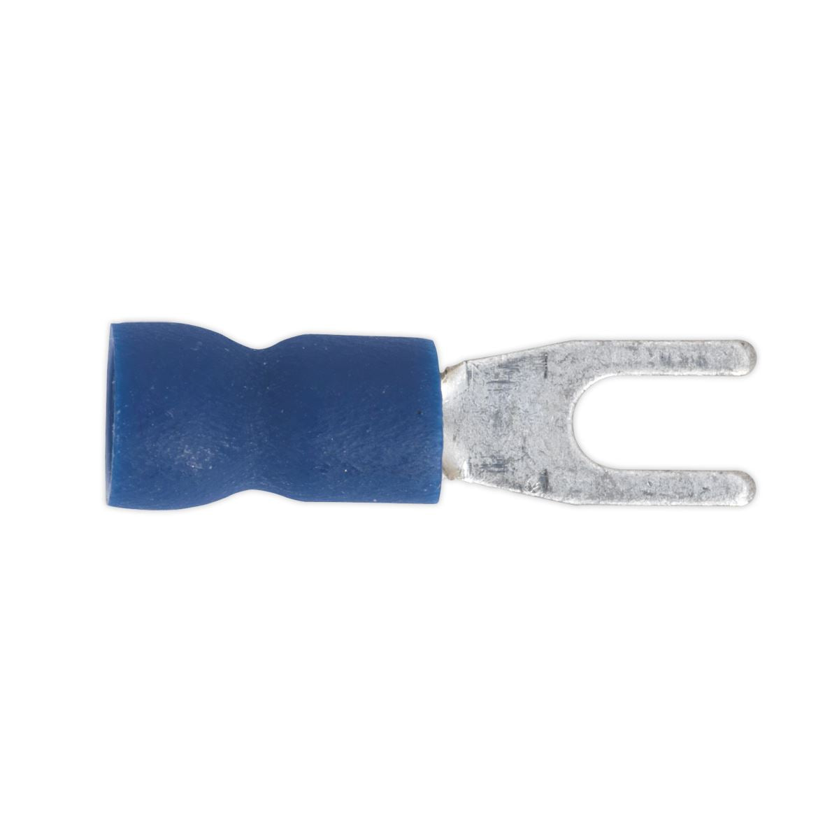 Sealey 100 Pack 3.7mm (4BA) Blue Easy Entry Fork Terminal