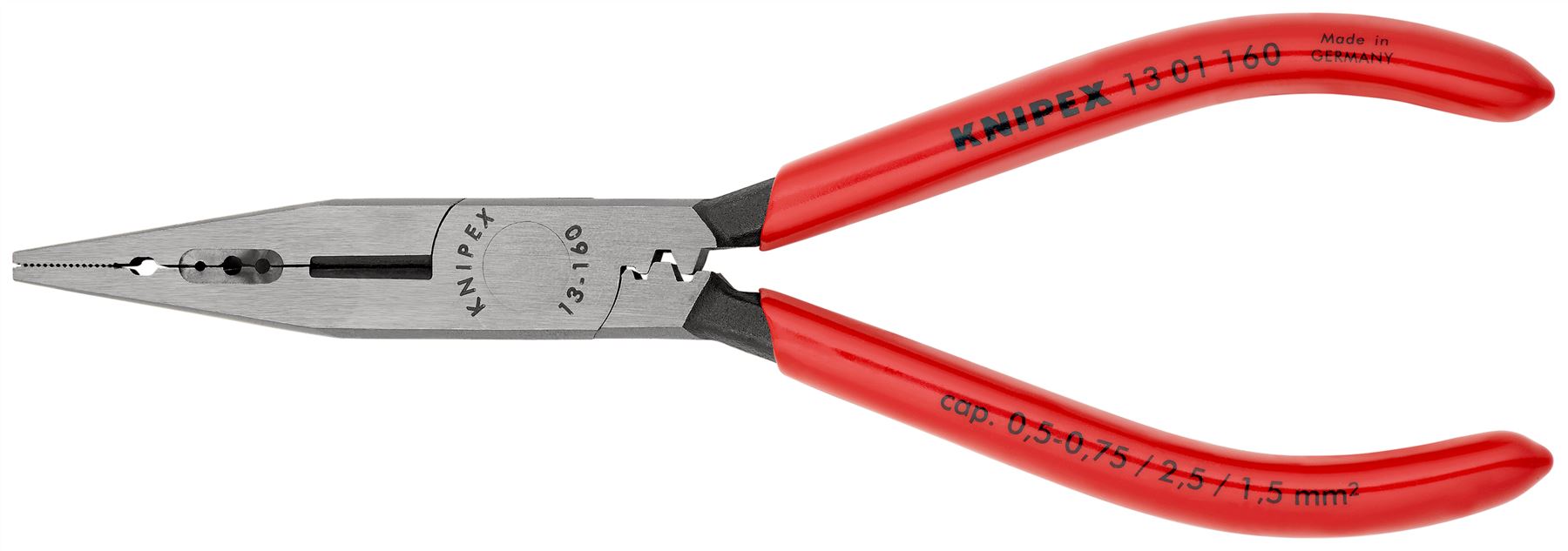 Knipex Electricians Pliers 160mm for Cable Work Black Atramentized 13 01 160